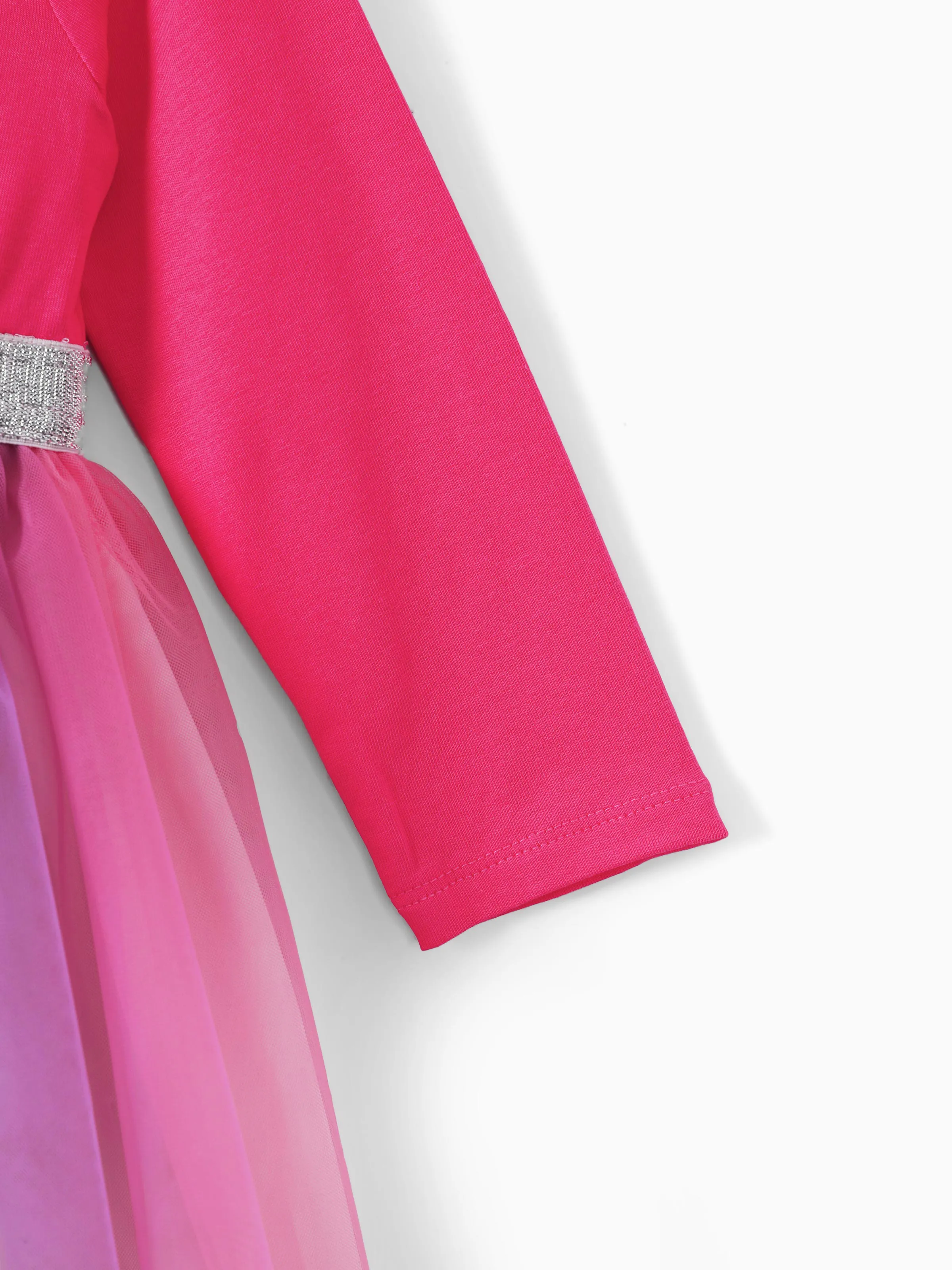 PAW Patrol Toddler Girl Skye Rainbow Flutter-sleeve Tulle Dress Roseo - Image 8