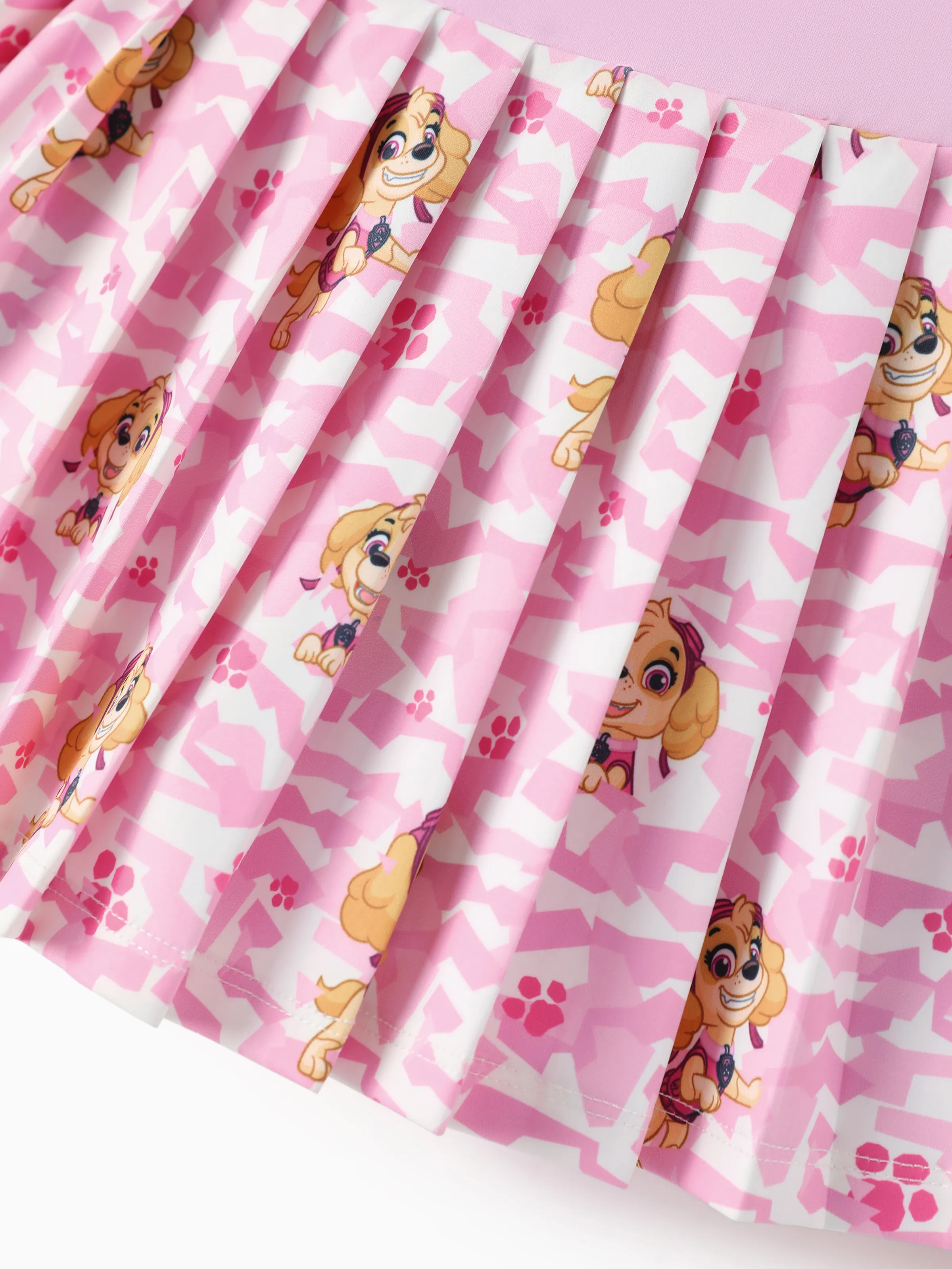 PAW Patrol Toddler Girl Skye Sporty 2pcs Tank Top and Pleated Skirt Set Pink - Image 8