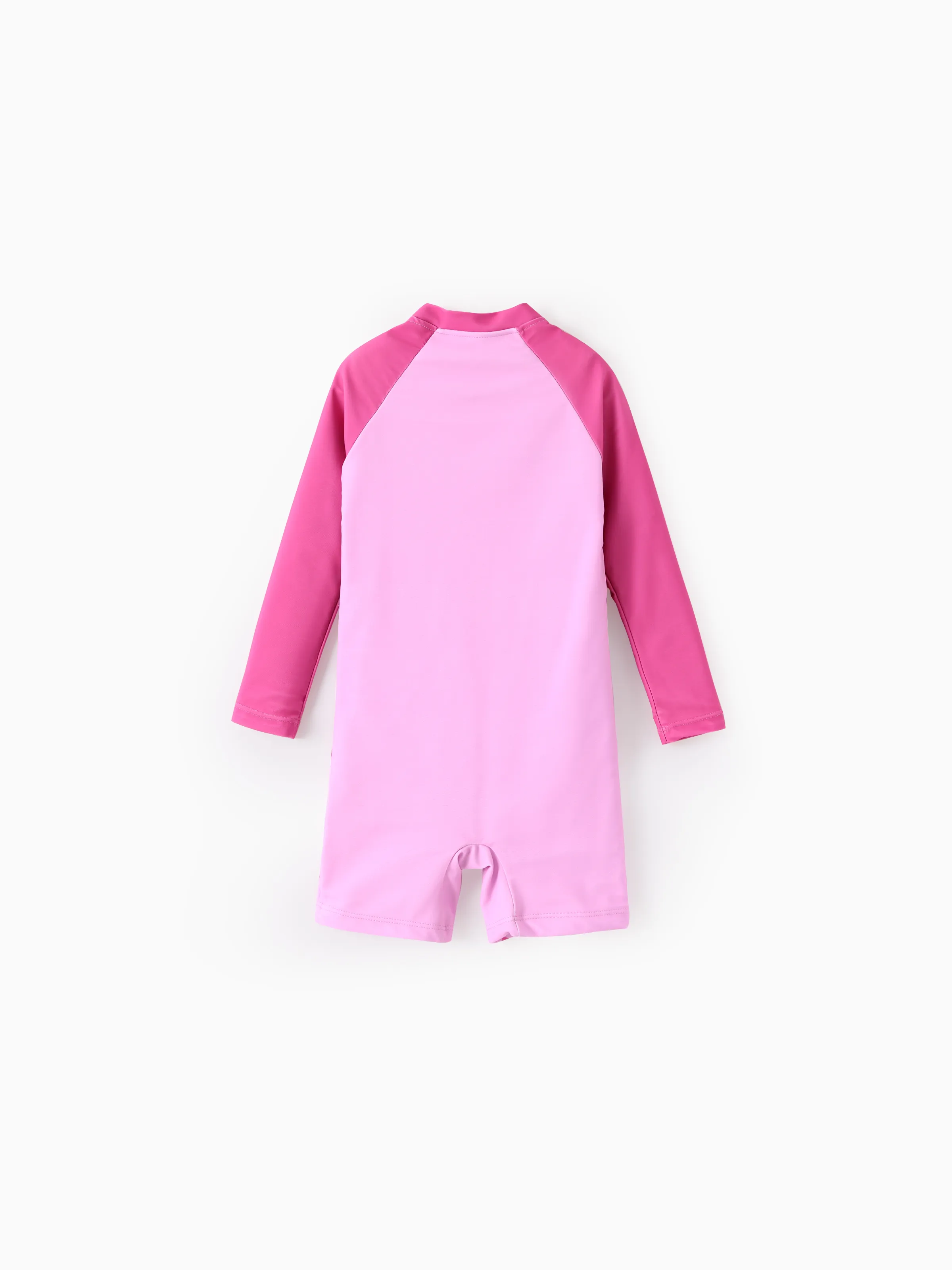 PAW Patrol Toddler Girl Skye UPF50+ Colorblock Swimsuit Hot Pink - Image 3