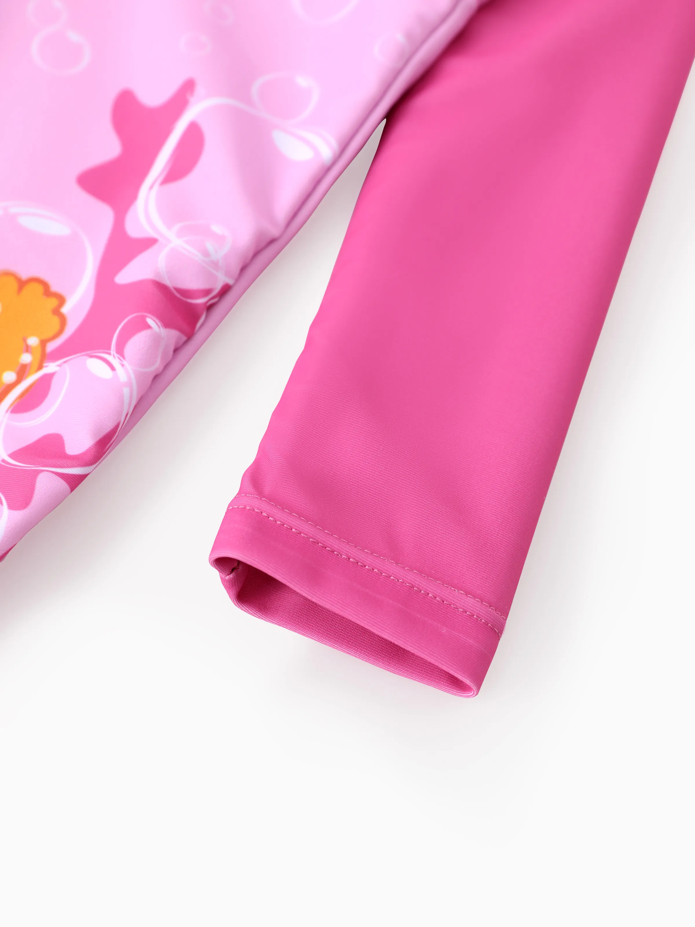 PAW Patrol Toddler Girl Skye UPF50+ Colorblock Swimsuit Hot Pink - Image 5