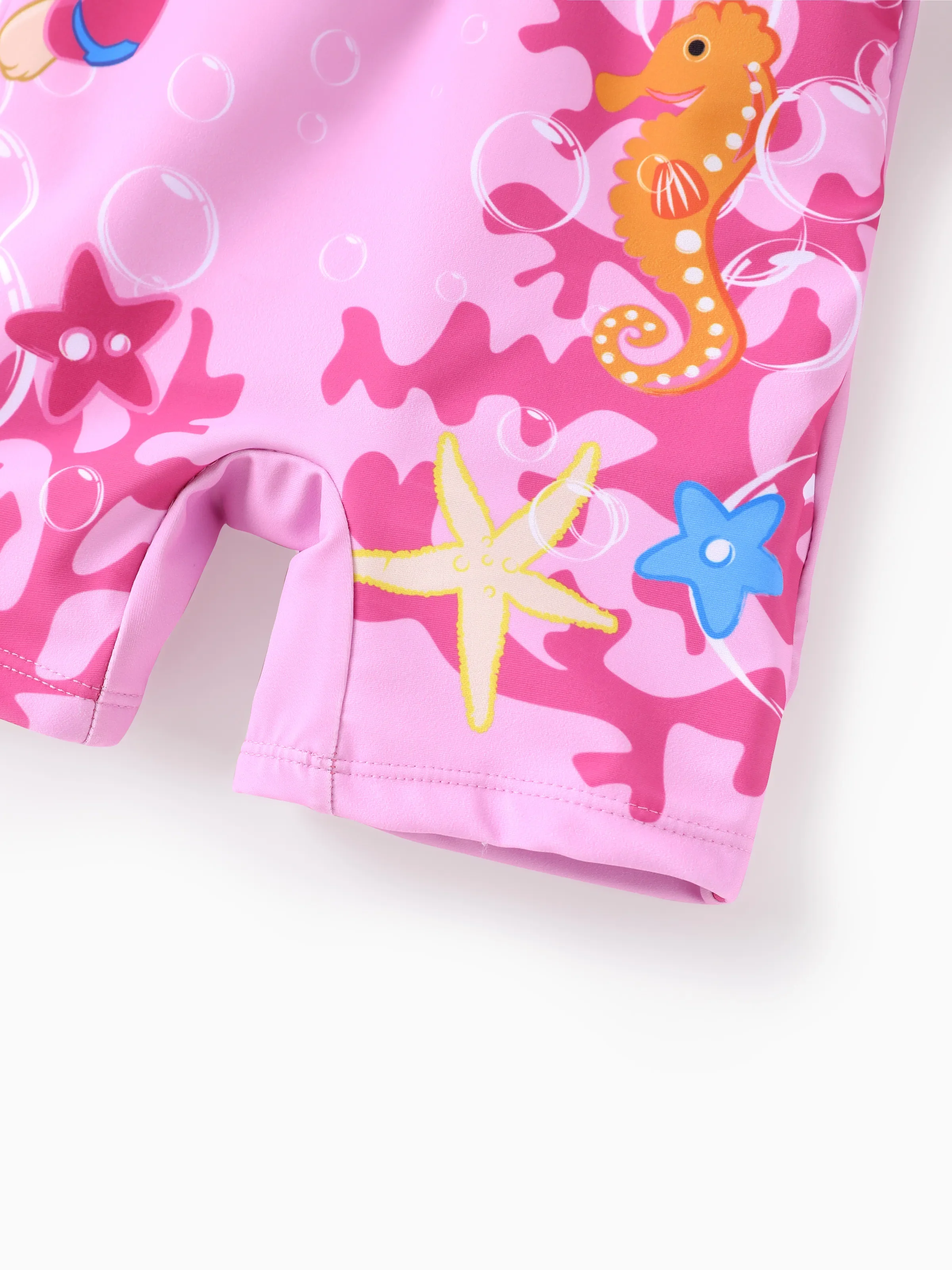 PAW Patrol Toddler Girl Skye UPF50+ Colorblock Swimsuit Hot Pink - Image 6