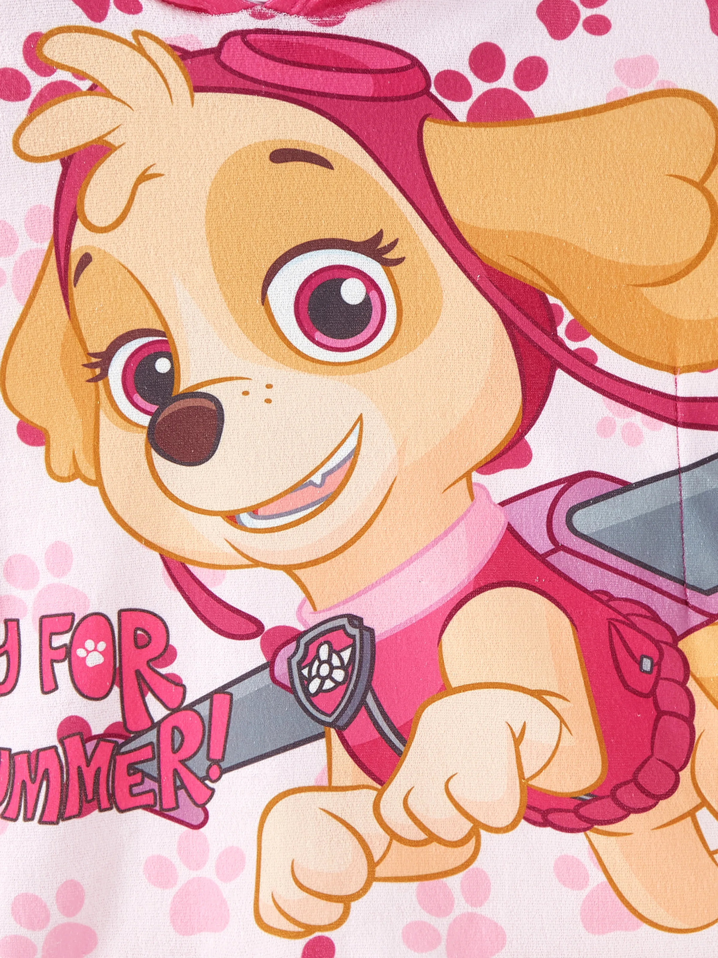 PAW Patrol Toddler Girl Skye Hooded Swimming Towel Pink - Image 2