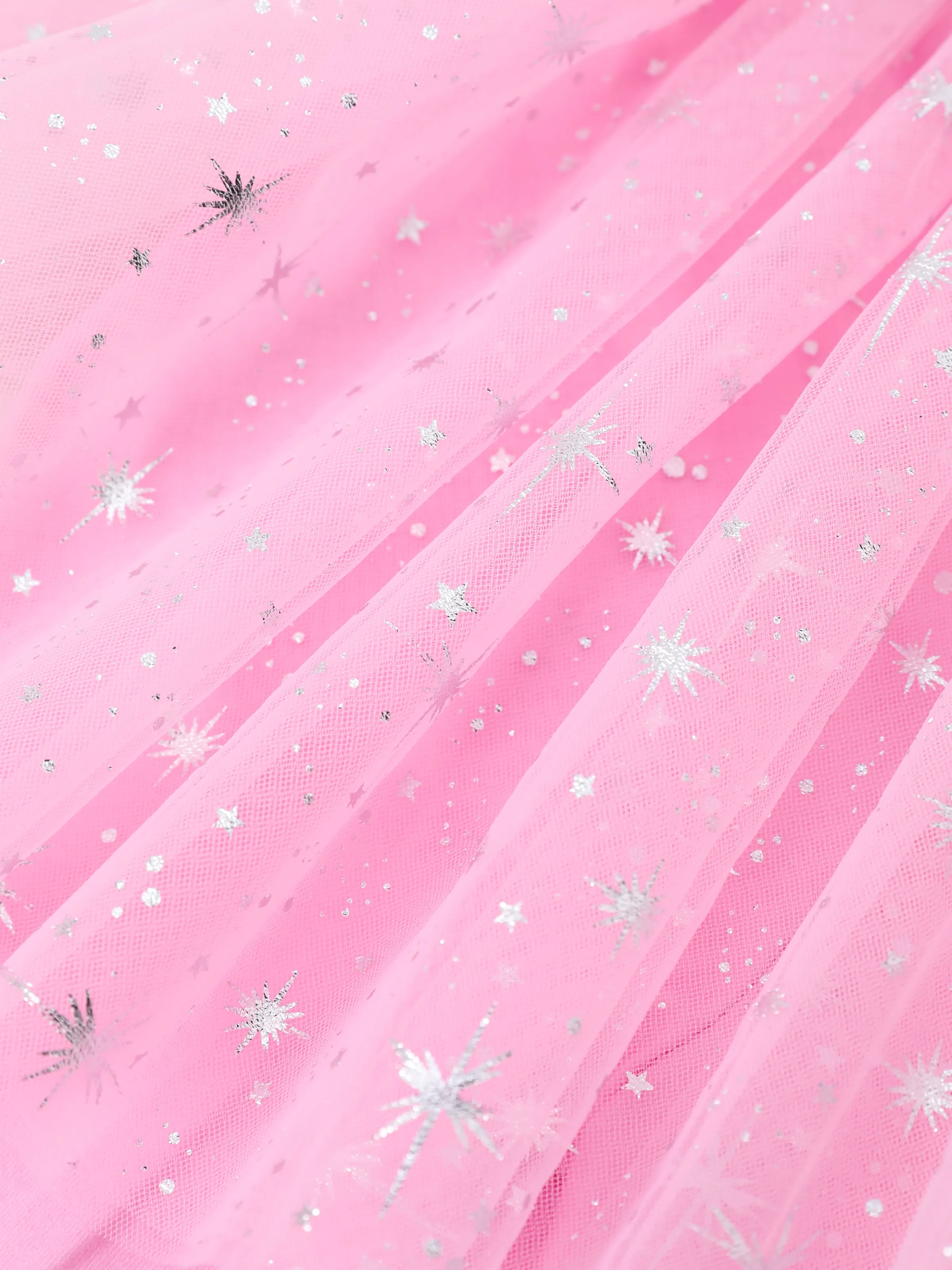 Paw Patrol Toddler Girl Skye Shinny Star Print Tulle Skirt Leggings Pink - Image 2