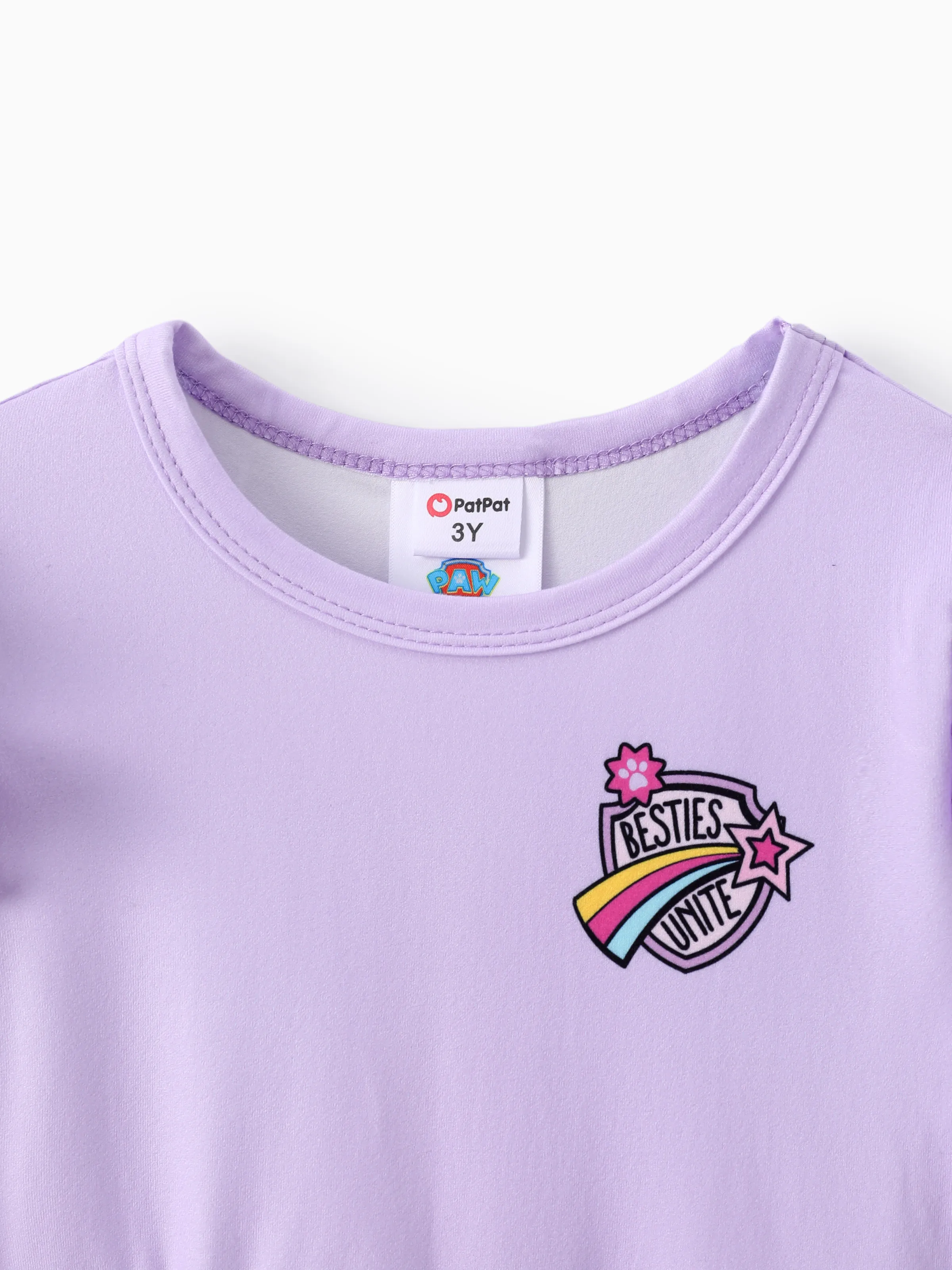 PAW Patrol Toddler Girl Skye&Everest Ruffle Dress Purple - Image 3