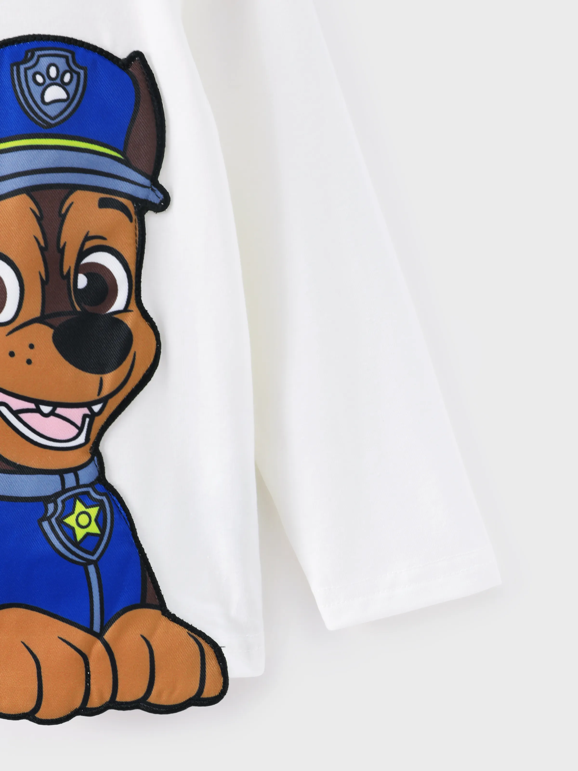 PAW Patrol Toddler Boy 1pc Chase 3D Embroidery Tee White - Image 6