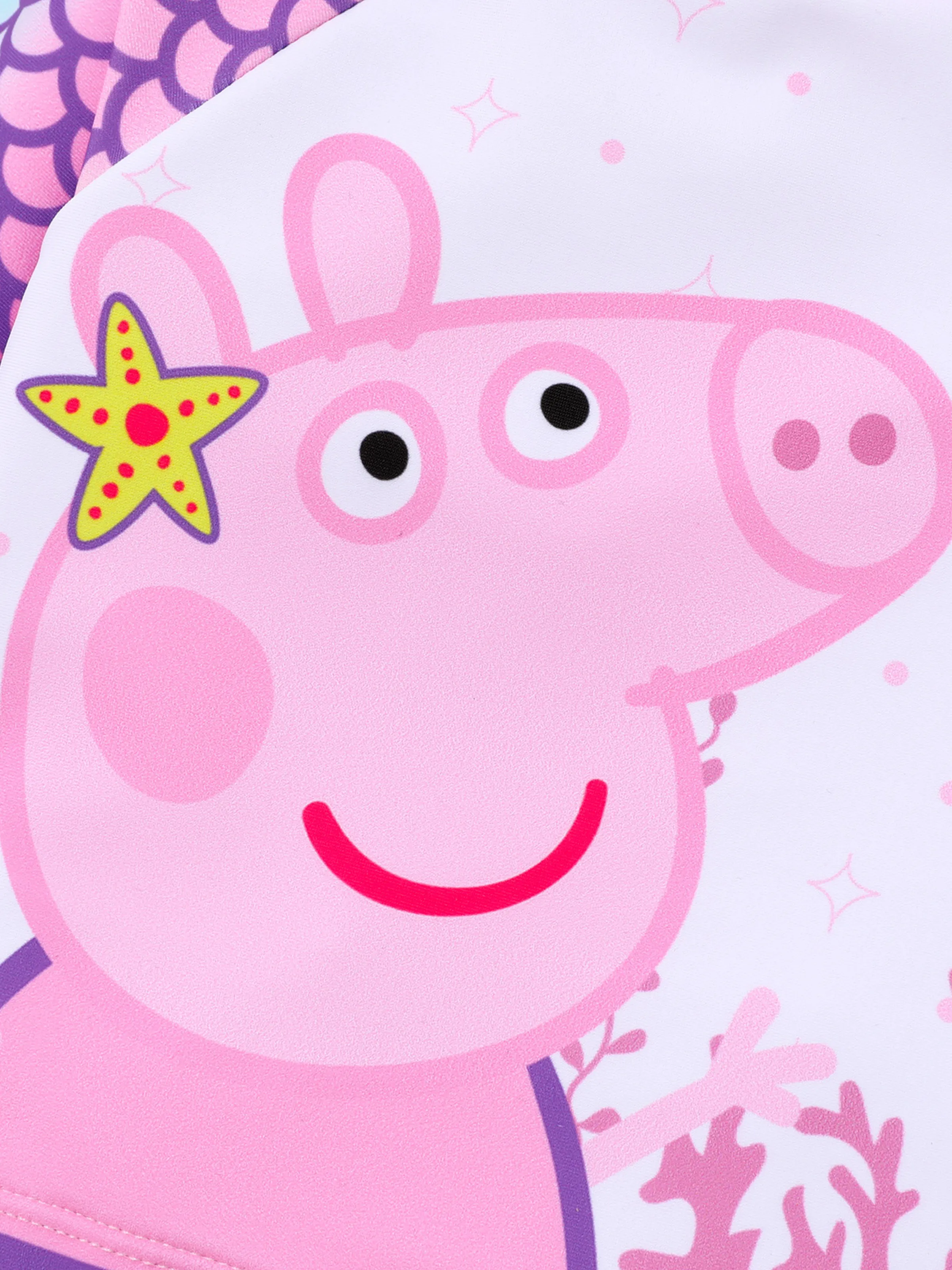 Peppa Pig Toddler Girl Fish 2pcs Scale Ombre Pattern UPF 50+ Swimsuit Set Pink - Image 2