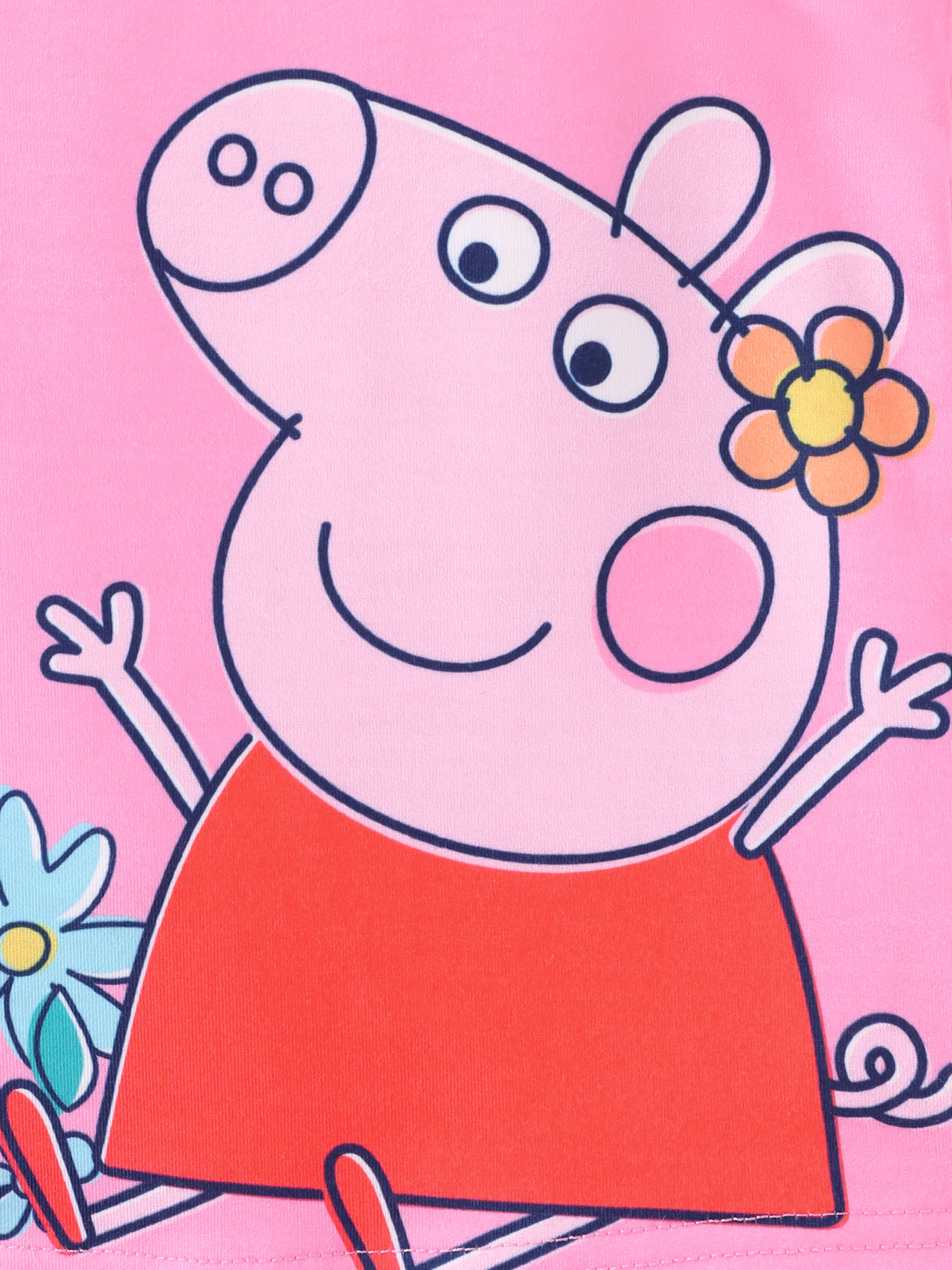 Peppa Pig Toddler Girl 2pc Character Floral Print Ruffle-sleeve Top And Skirt Set Pink - Image 2