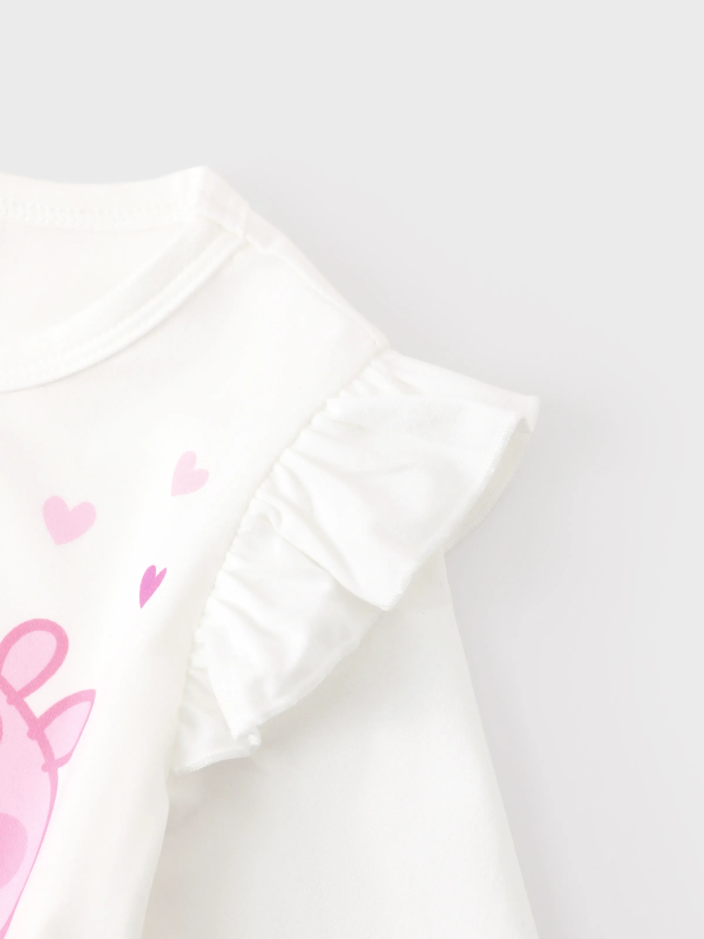 Peppa Pig Toddler Girl 2pcs Strawberry Donuts Flutter Long-sleeve T-shirt with Skirt Set Sequins Pink - Image 5