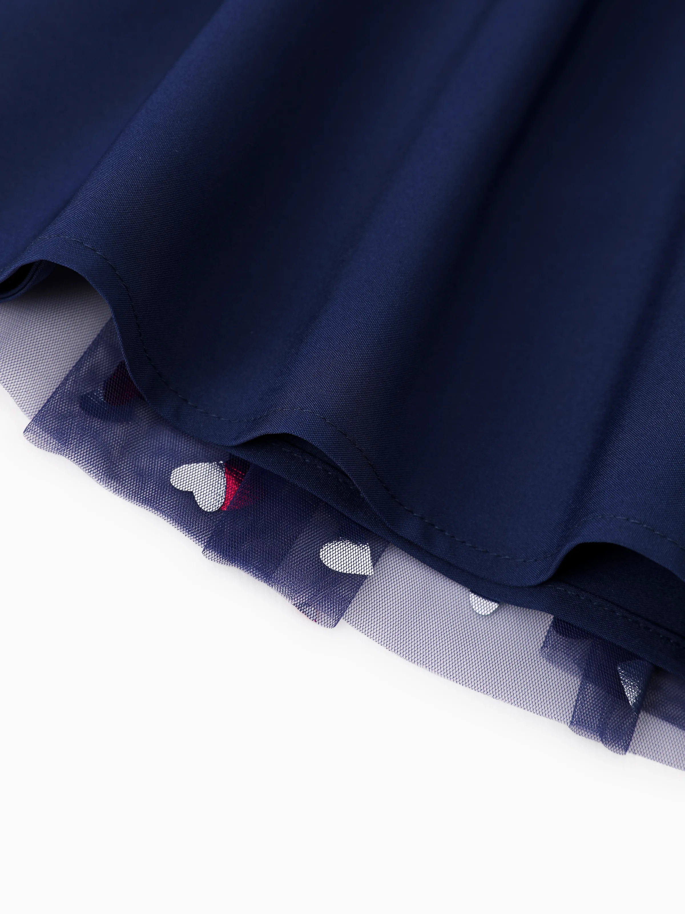 Peppa Pig Toddler Girl Peppa Pattern Long Sleeve Cotton Dress Deep Blue - Image 9