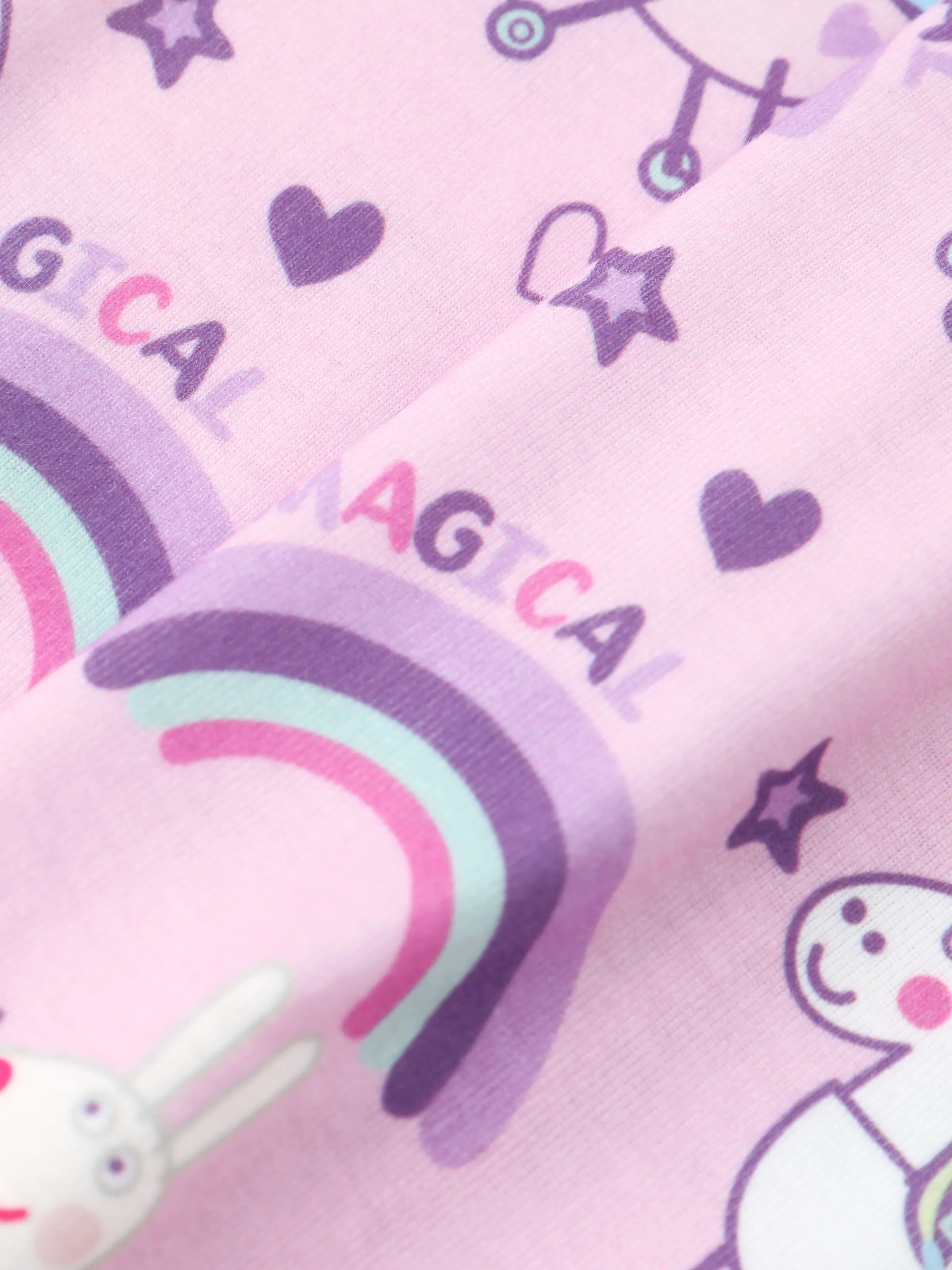 Peppa Pig Toddler Girls 2pcs Naia™ Dessert Print Long-sleeve Snug-Fitting Pajamas Set Light Pink - Image 2