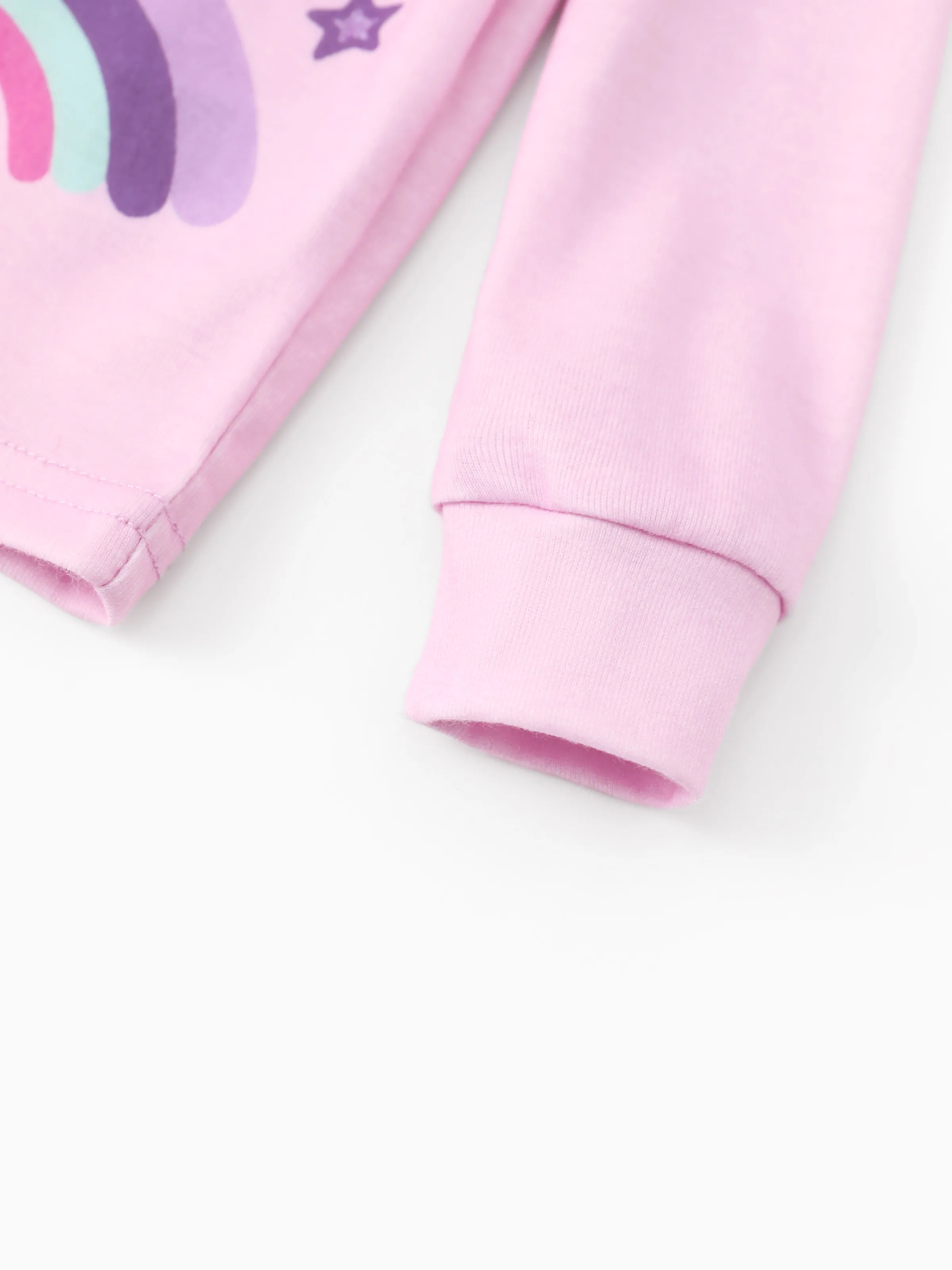 Peppa Pig Toddler Girls 2pcs Naia™ Dessert Print Long-sleeve Snug-Fitting Pajamas Set Light Pink - Image 9
