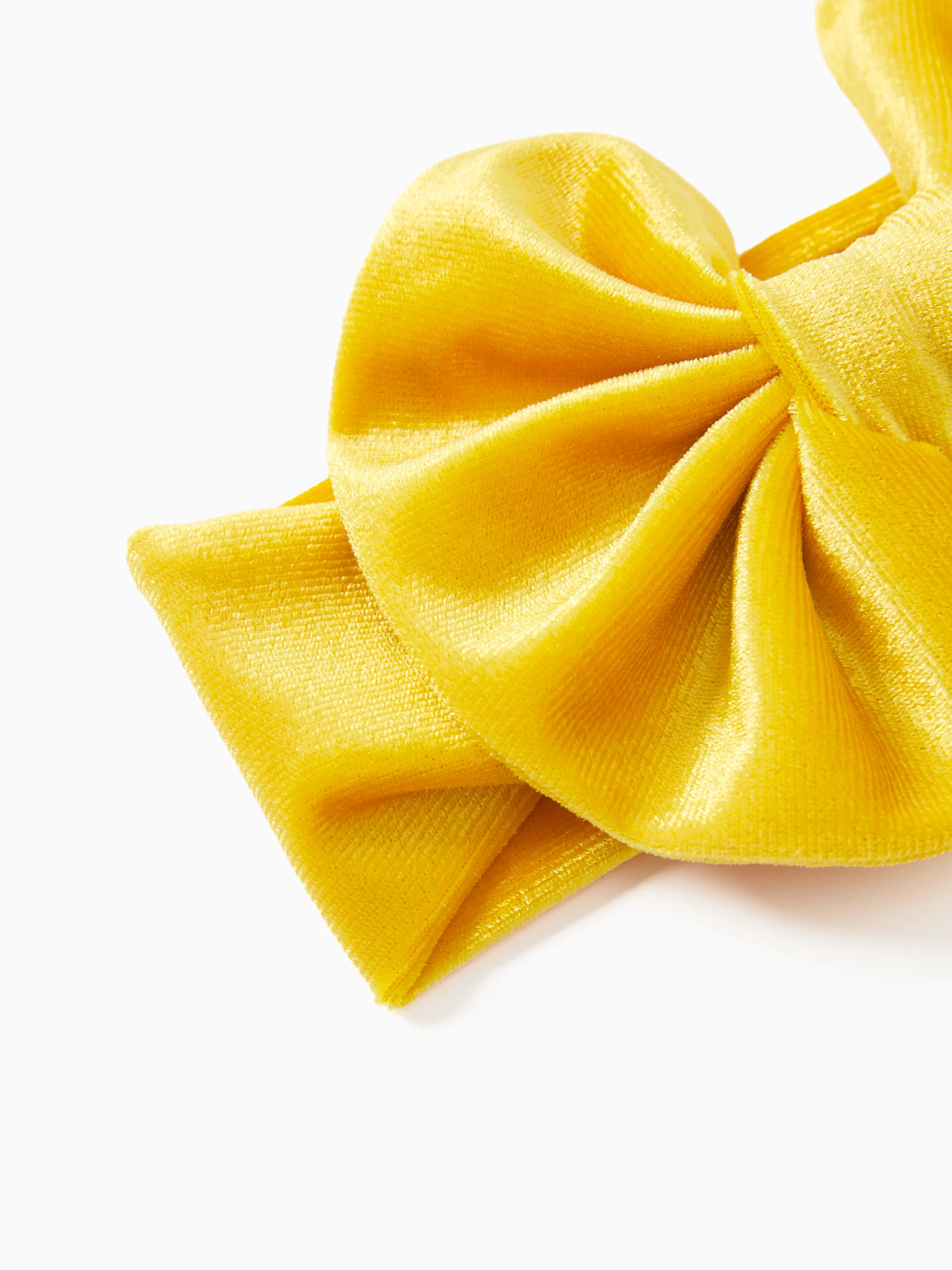 Solid Color Bowknot Headbands for Girls Yellow - Image 4