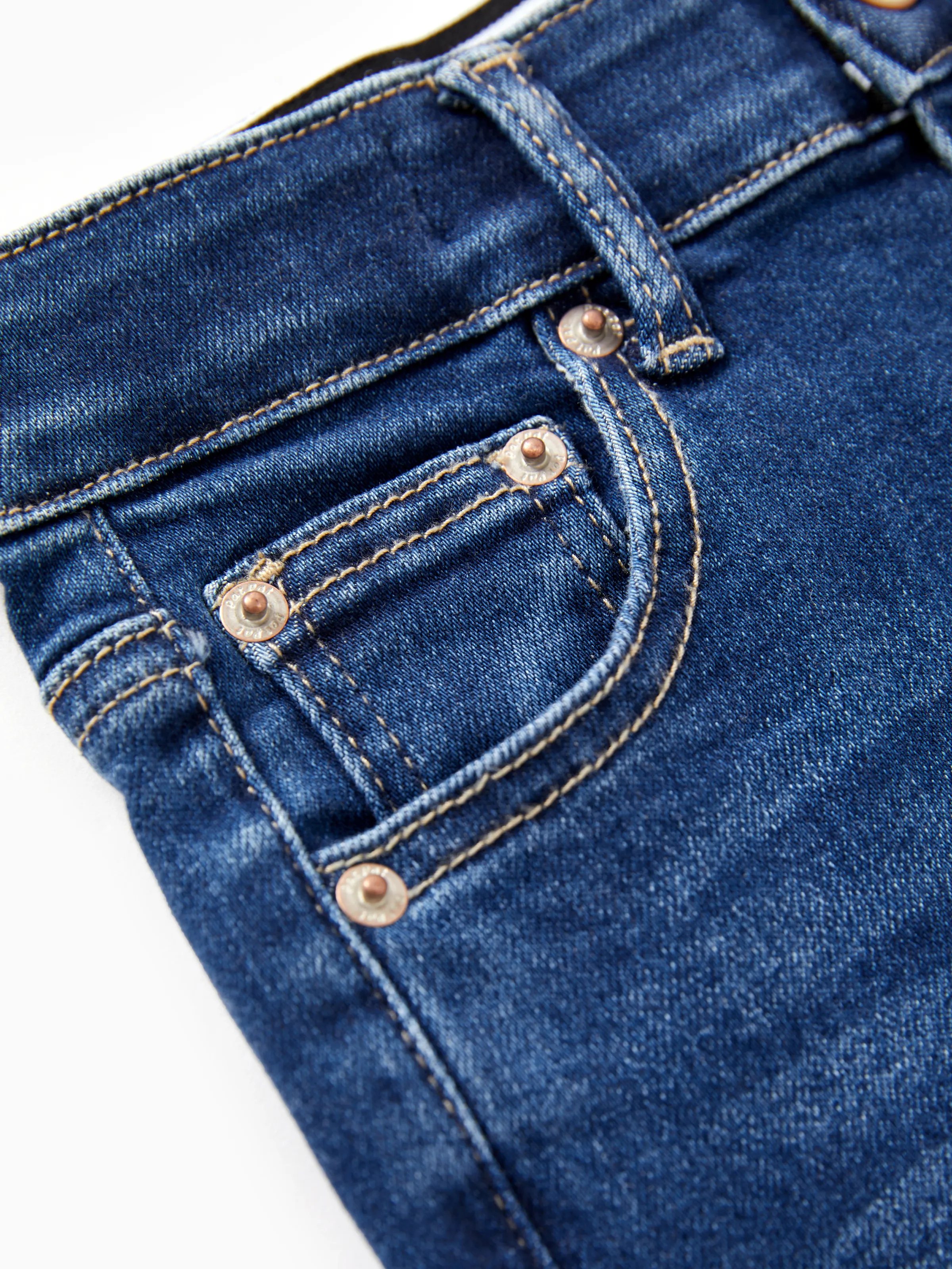 Solid Color Elastic Waist Soft Stretchy Comfortable Casual Jeans Cotton Bottoms with Pockets Deep Blue - Image 8