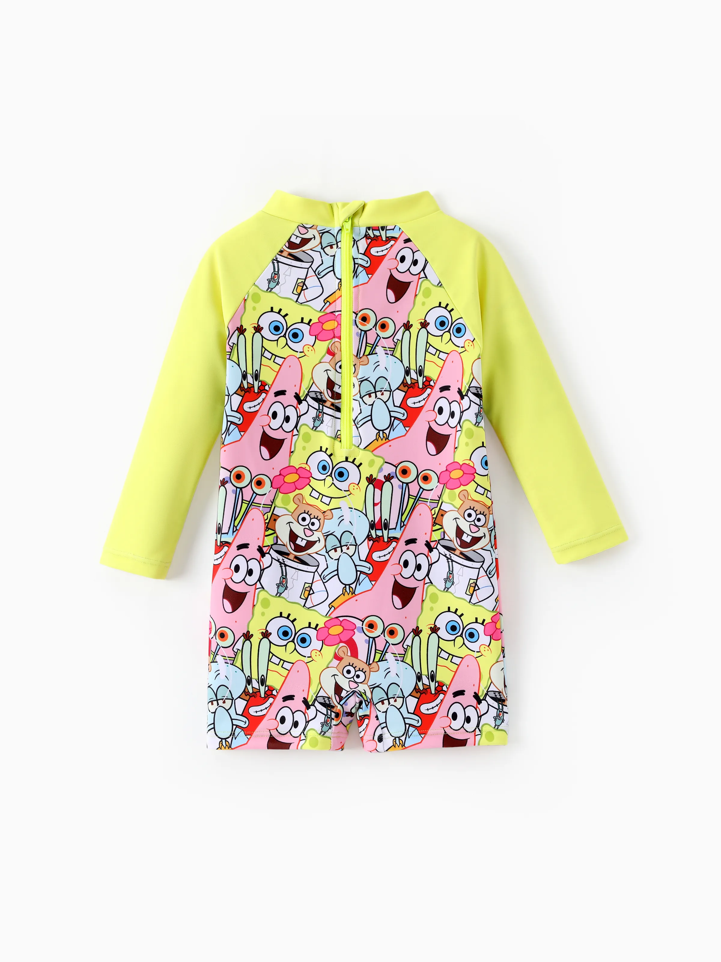 SpongeBob SquarePants Baby/Toddler Girl UPF50+ Colorblock Allover Print Swimsuit  Multi-color - Image 3