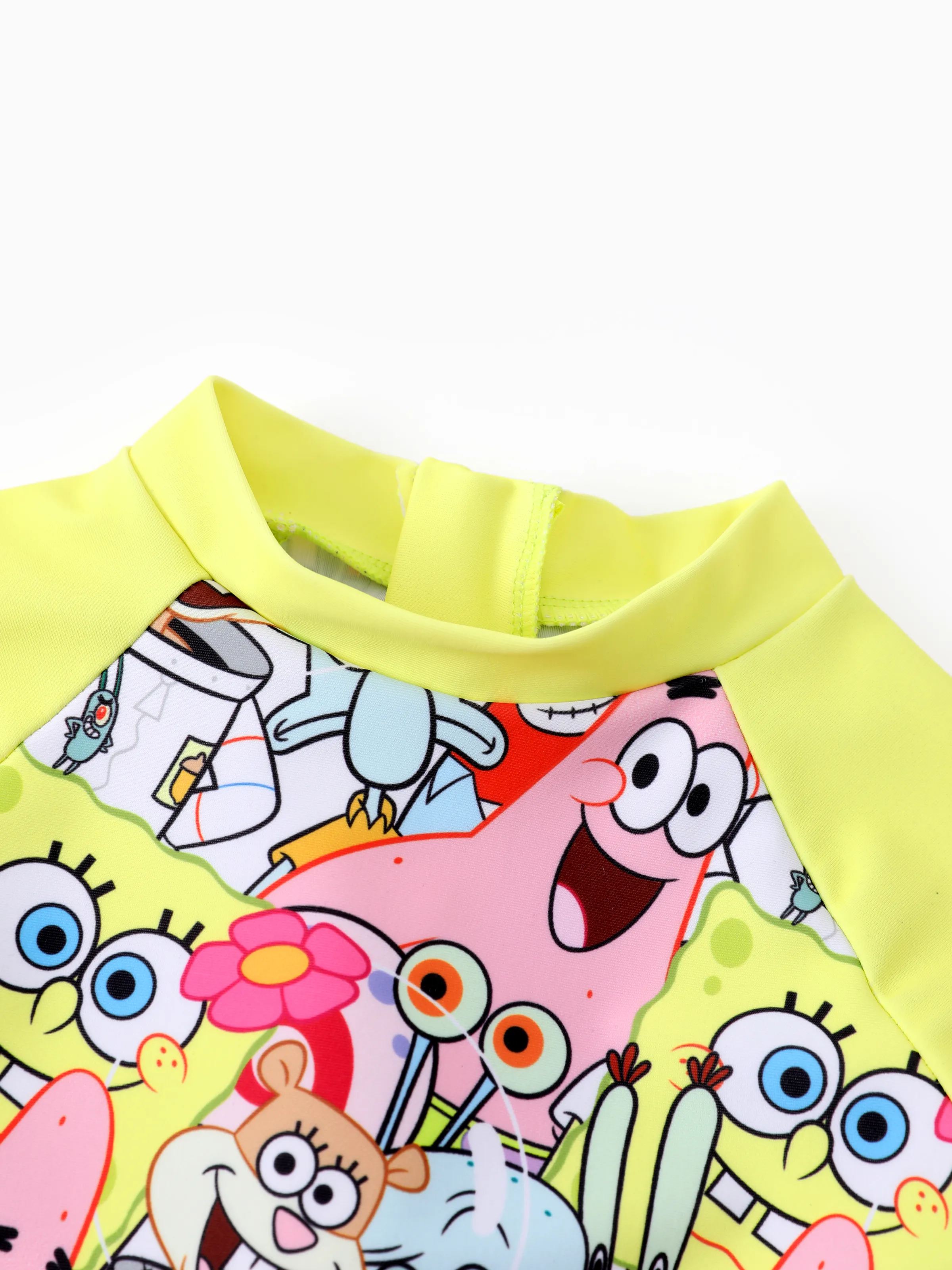 SpongeBob SquarePants Baby/Toddler Girl UPF50+ Colorblock Allover Print Swimsuit  Multi-color - Image 4