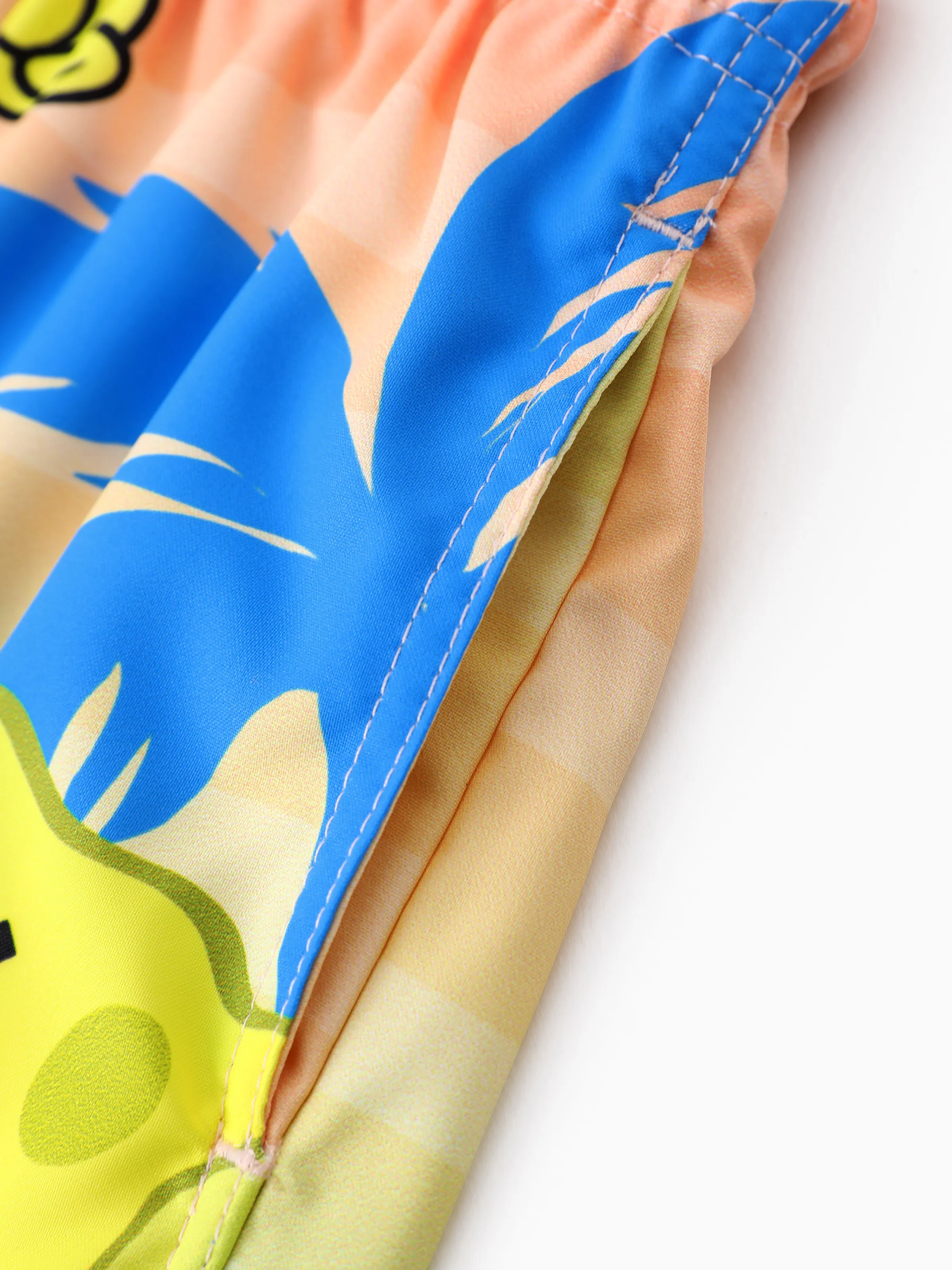 SpongeBob SquarePants Toddler/Kid Boy 1pc Character/Stripe Pattern UPF 50+ Swimming Trunks Orange - Image 7