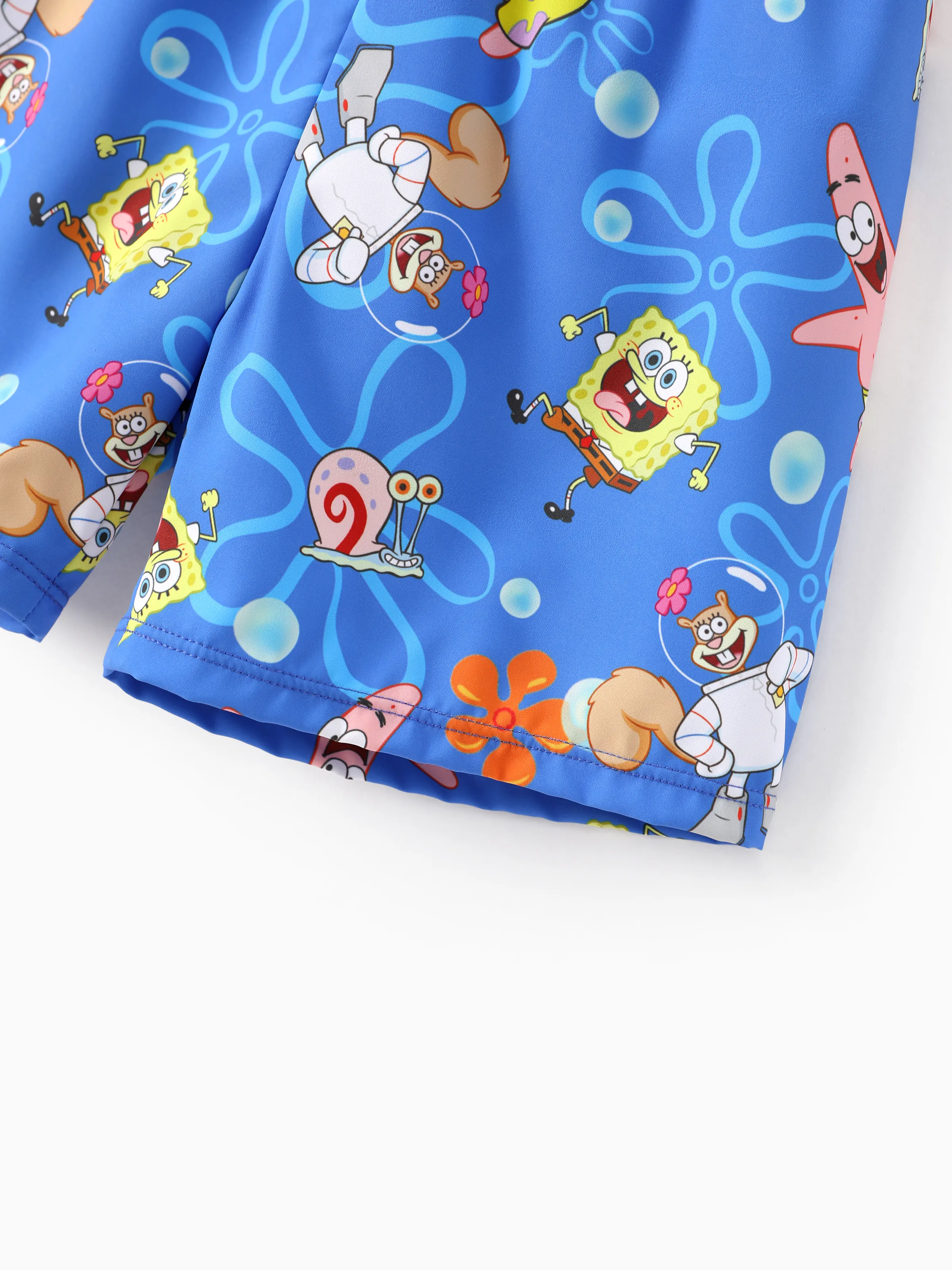 SpongeBob SquarePants Toddler/Kid Boy 2pcs UPF50+ Sea Life Print Tops and Trunks Swimsuit  Blue - Image 10