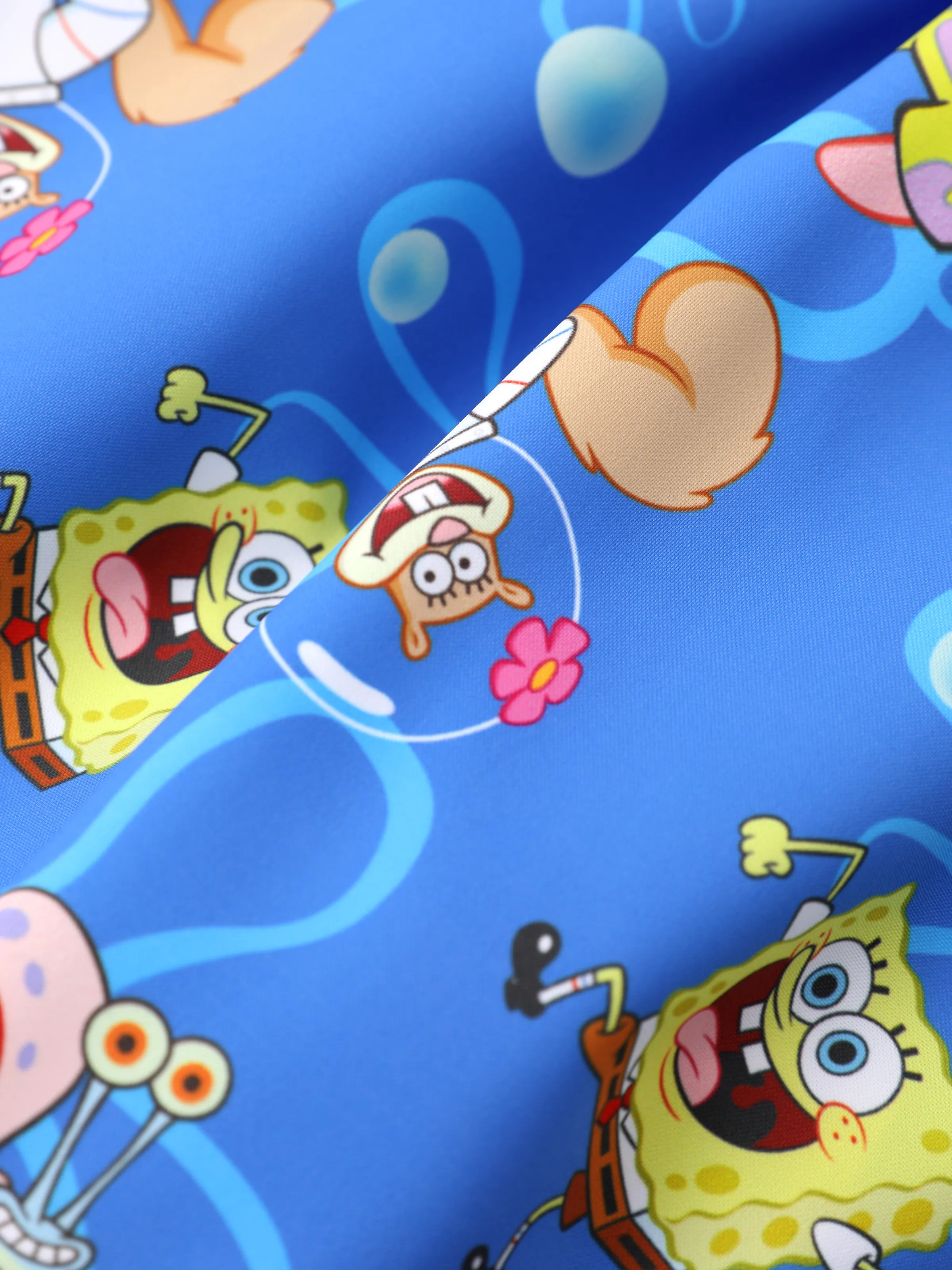 SpongeBob SquarePants Toddler/Kid Boy 2pcs UPF50+ Sea Life Print Tops and Trunks Swimsuit  Blue - Image 2