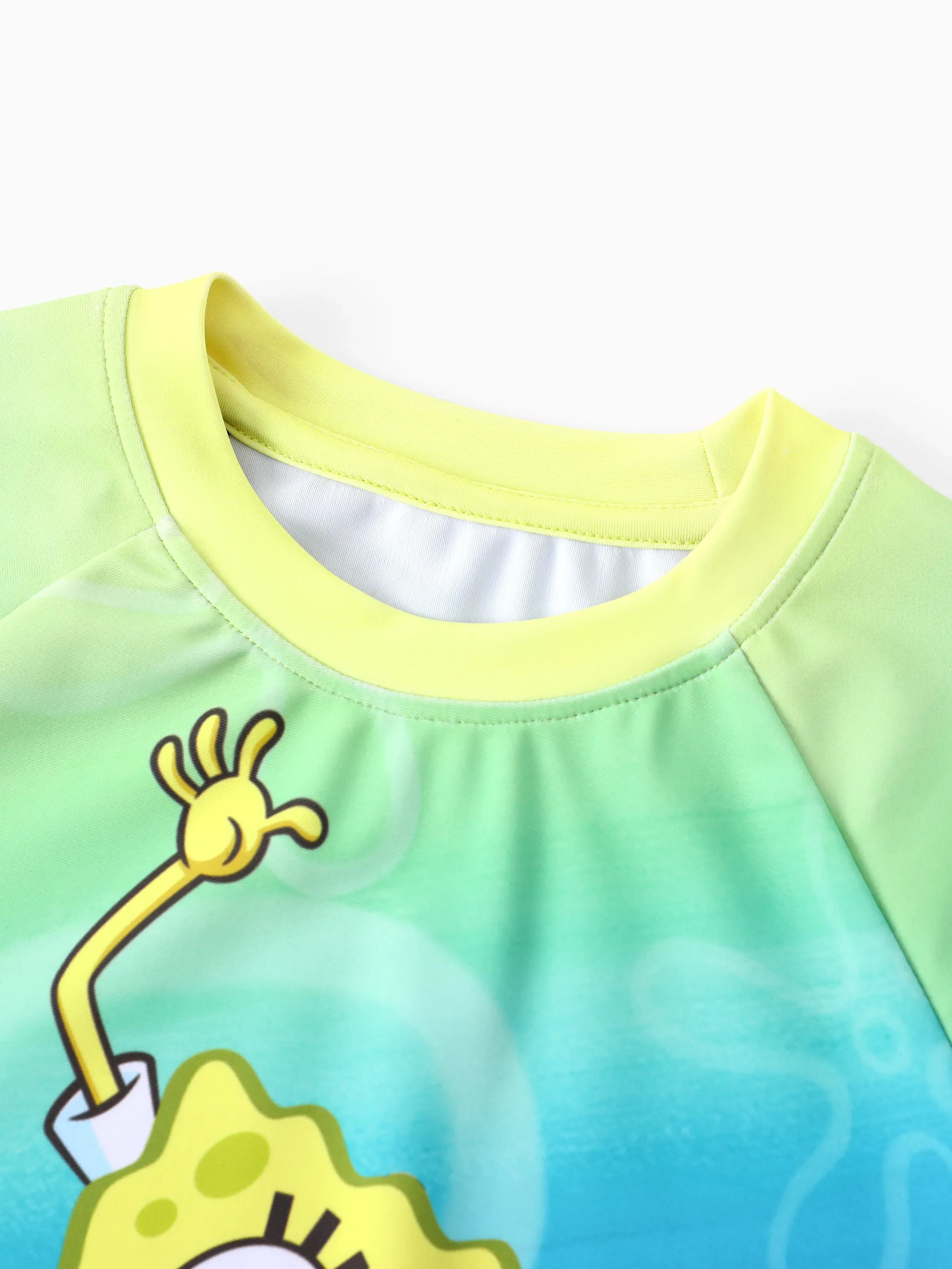SpongeBob SquarePants Toddler/Kid Boy 2pcs UPF50+ Sea Life Print Tops and Trunks Swimsuit  Blue - Image 6