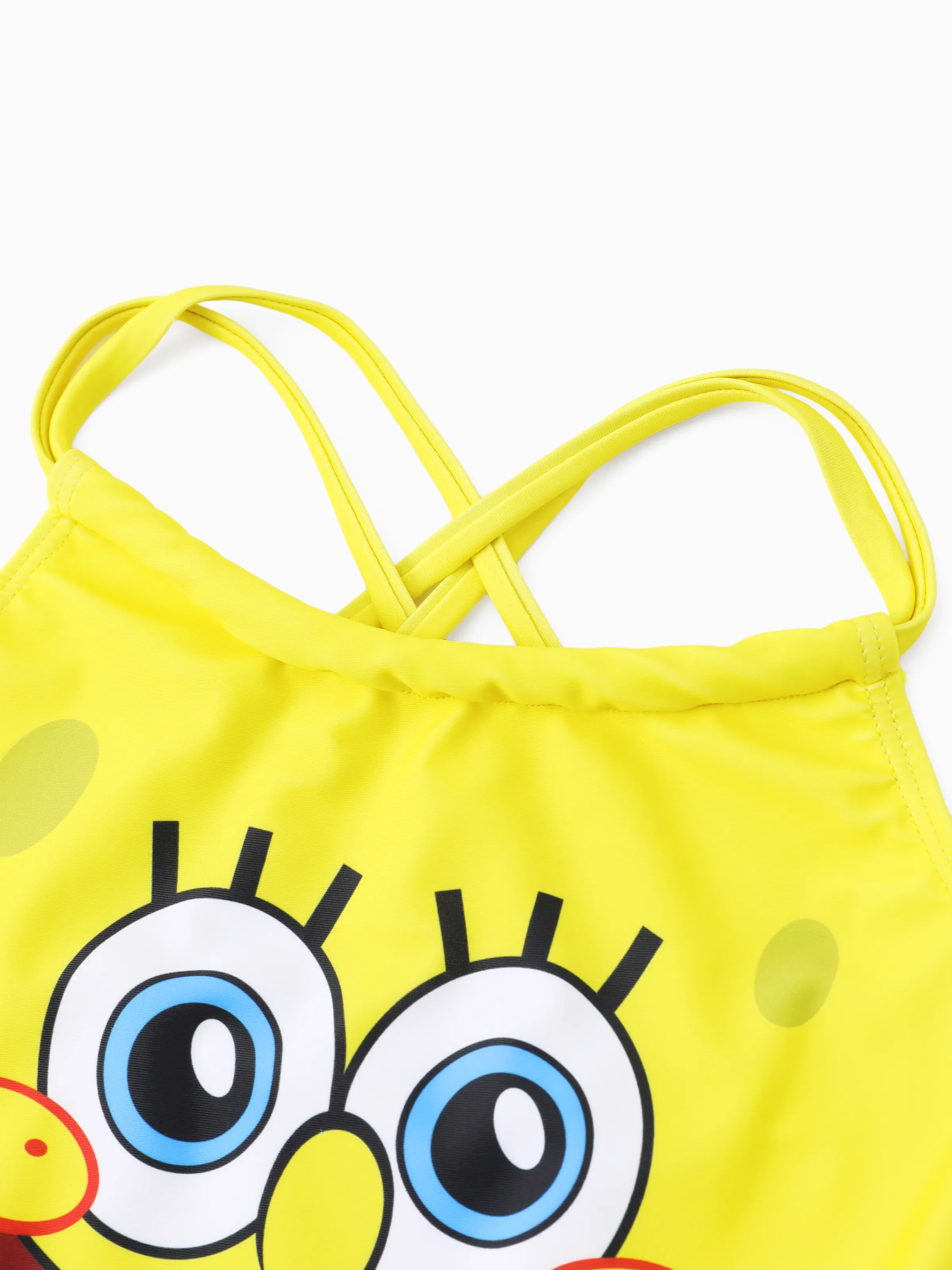 SpongeBob SquarePants Toddler/Kid Girl 1pcs Character Gradient Print Ruffle-hem One-piece UPF 50+ Swimsuit Yellow - Image 4