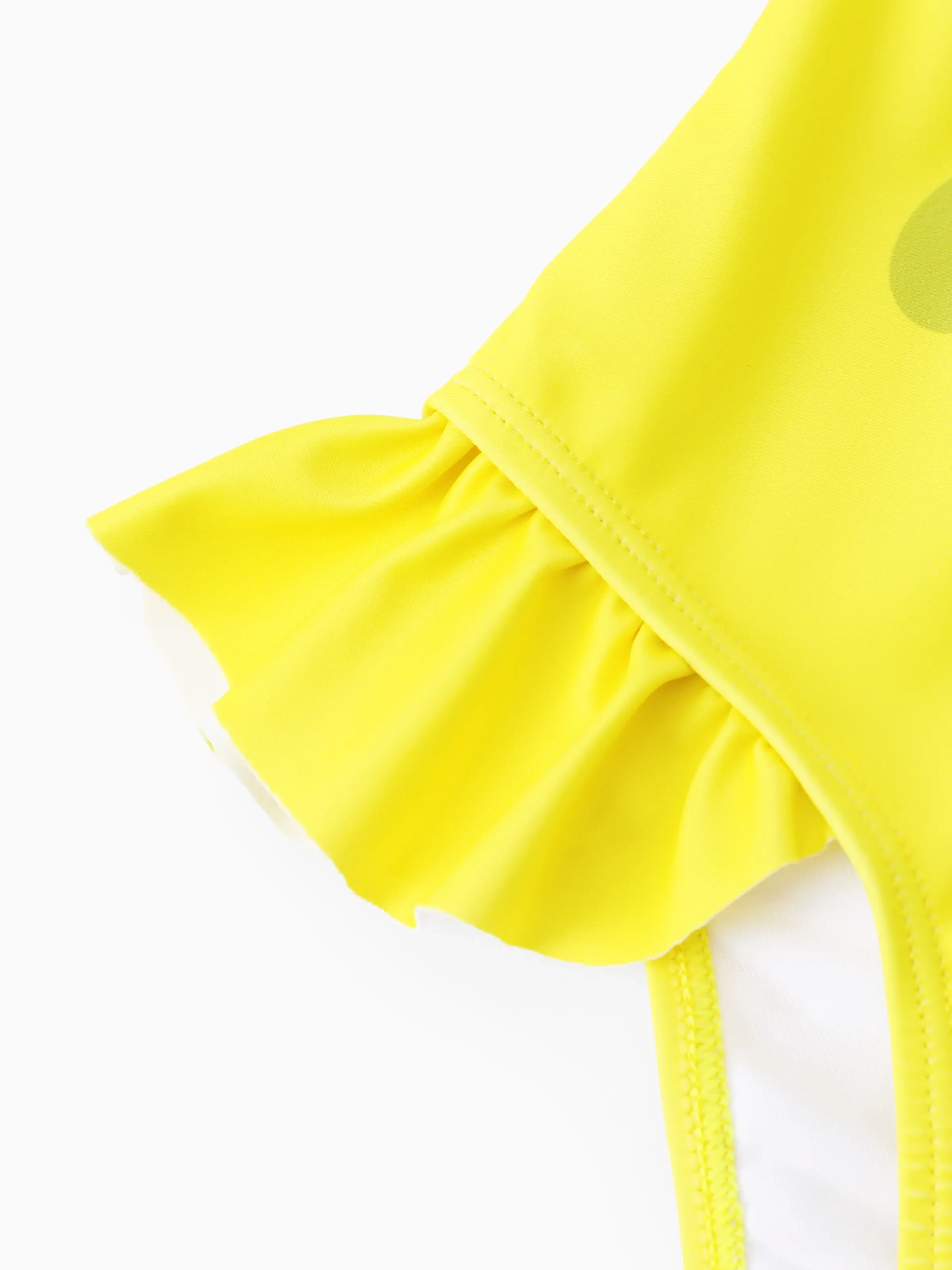 SpongeBob SquarePants Toddler/Kid Girl 1pcs Character Gradient Print Ruffle-hem One-piece UPF 50+ Swimsuit Yellow - Image 5