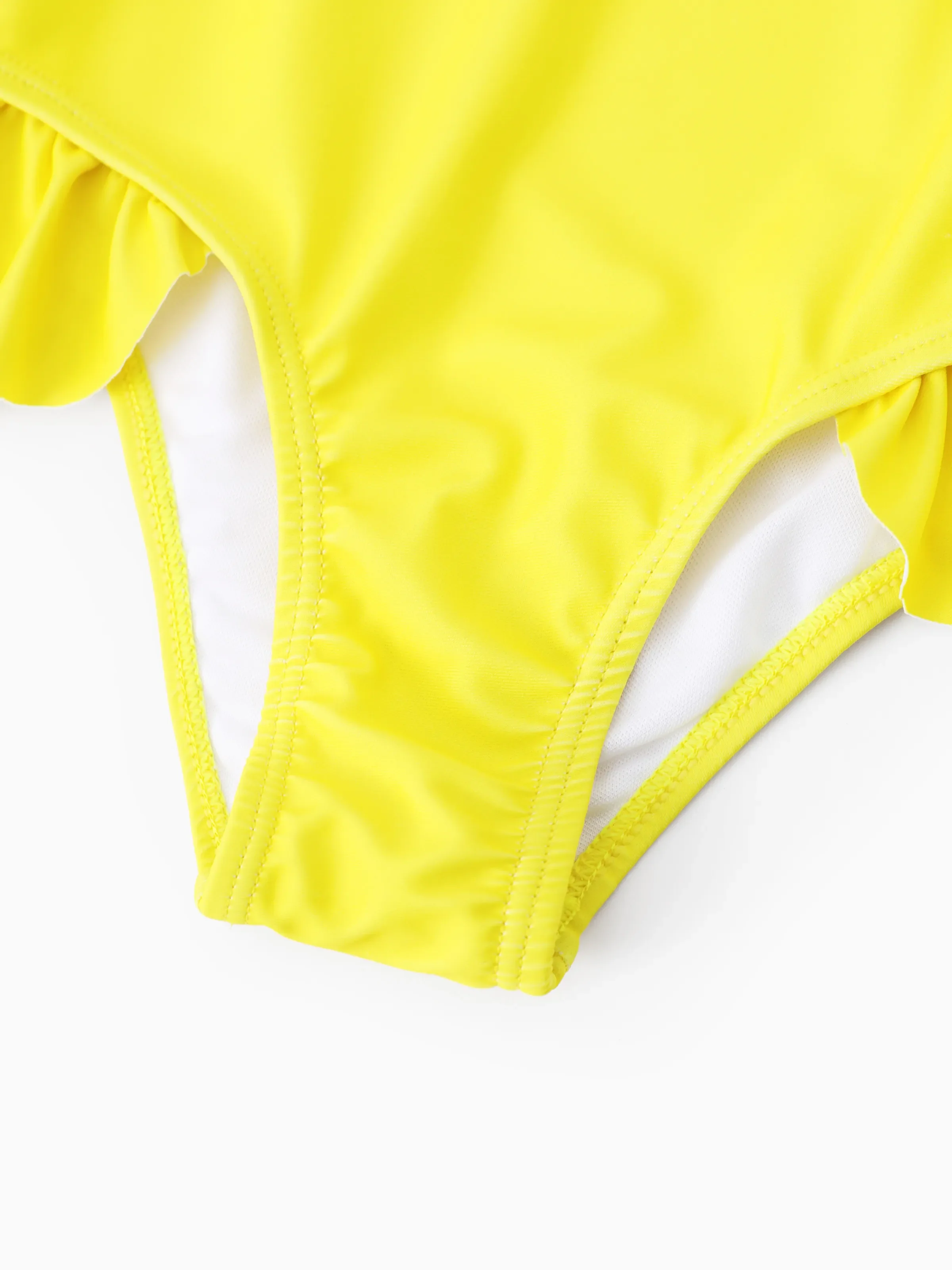 SpongeBob SquarePants Toddler/Kid Girl 1pcs Character Gradient Print Ruffle-hem One-piece UPF 50+ Swimsuit Yellow - Image 6