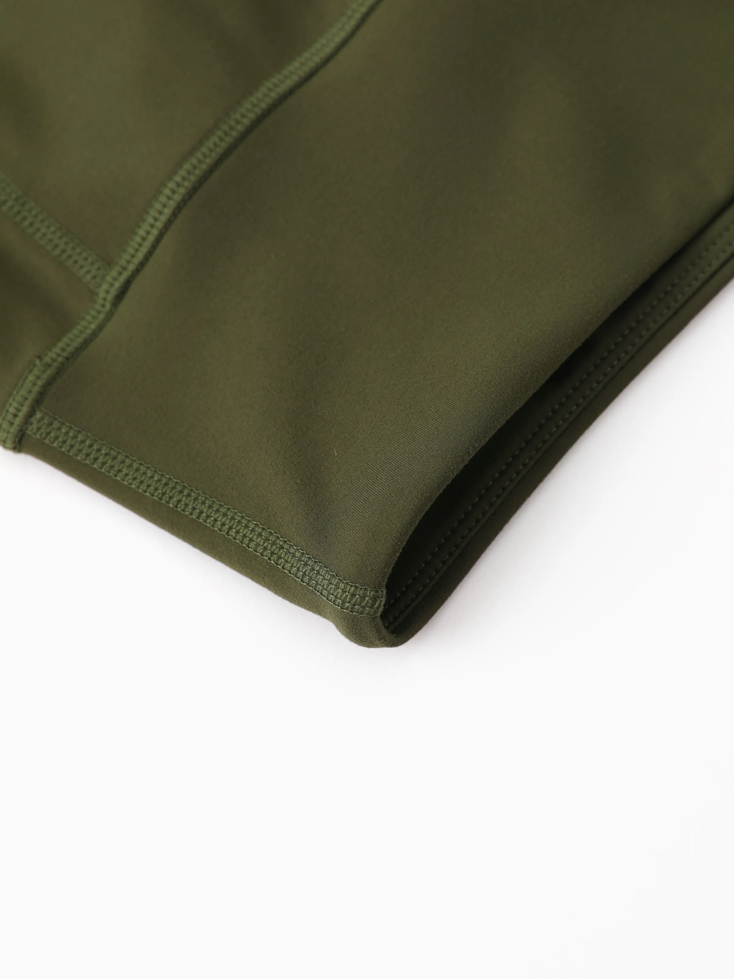 Girl's Leggings High-Waist Yoga Pants Solid Color Leggings with Complimentary Matching Scrunchie Army green - Image 14
