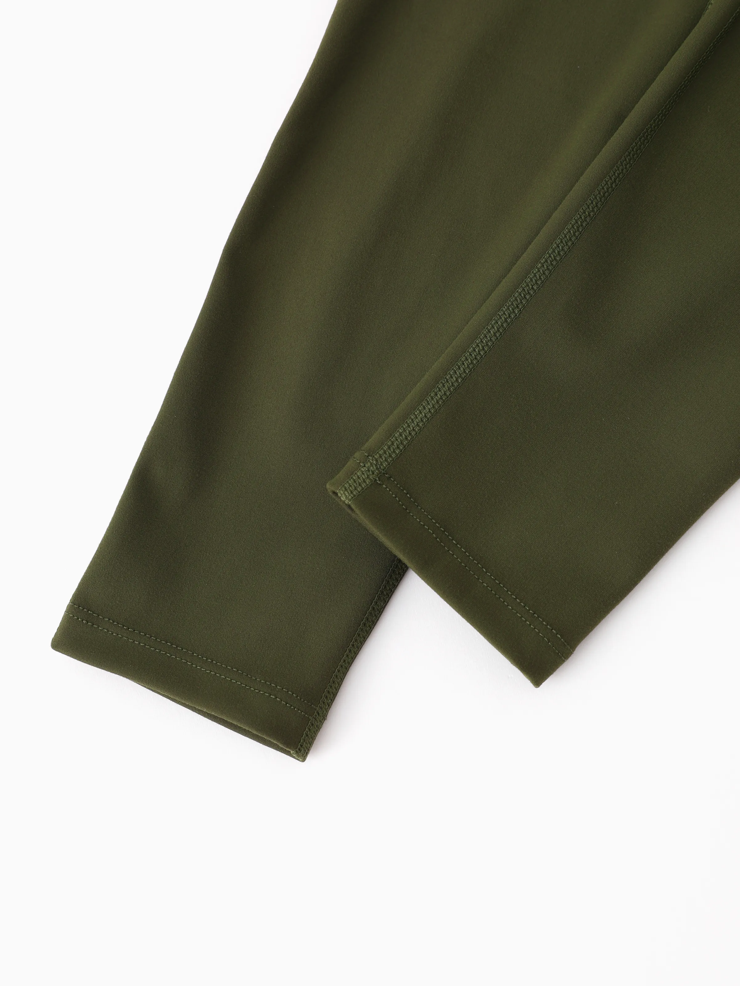 Girl's Leggings High-Waist Yoga Pants Solid Color Leggings with Complimentary Matching Scrunchie Army green - Image 16