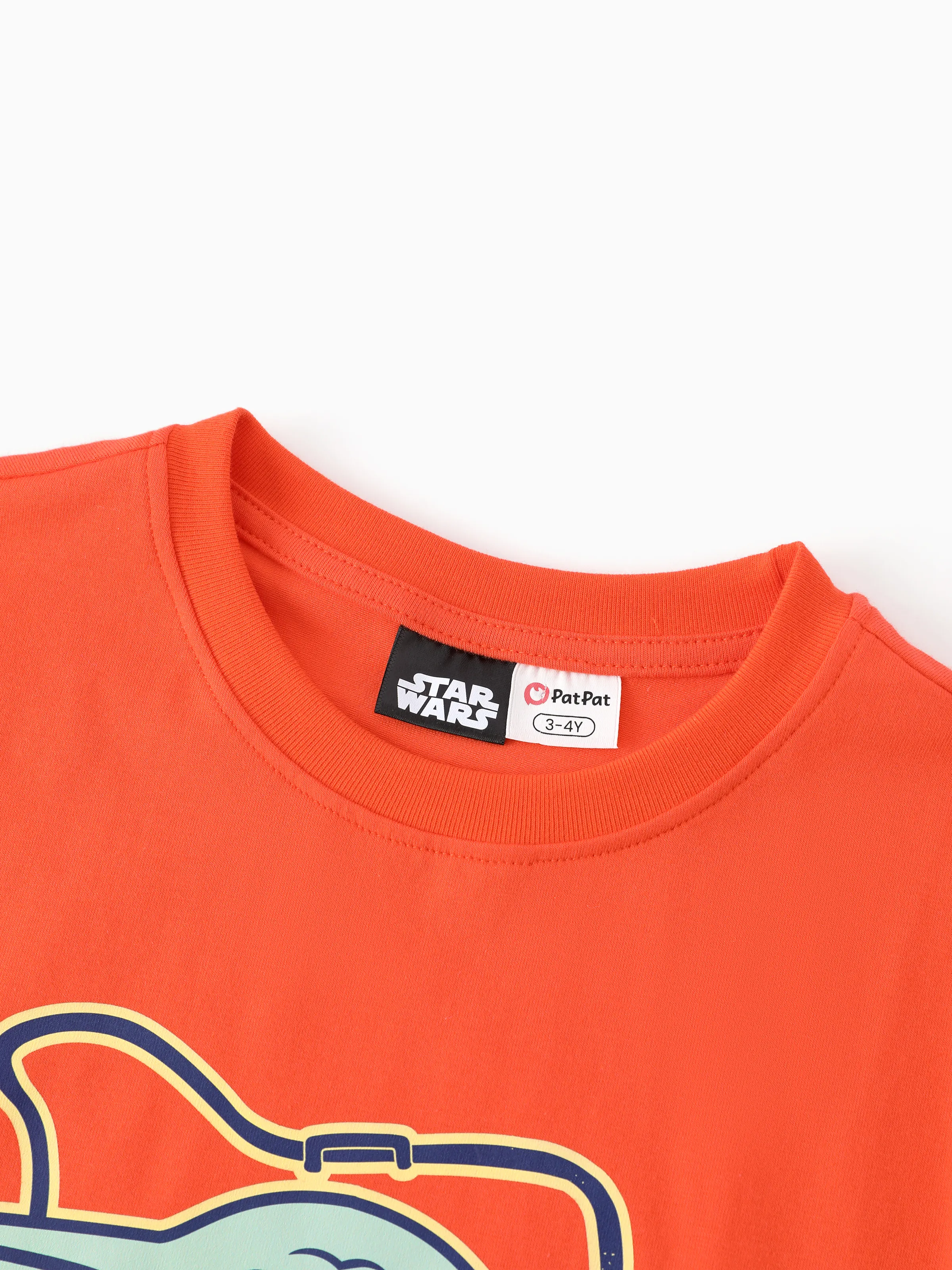Star Wars Daddy & Me Matching Family Mandalorian & Grogu Cotton Tee Orange red - Image 4