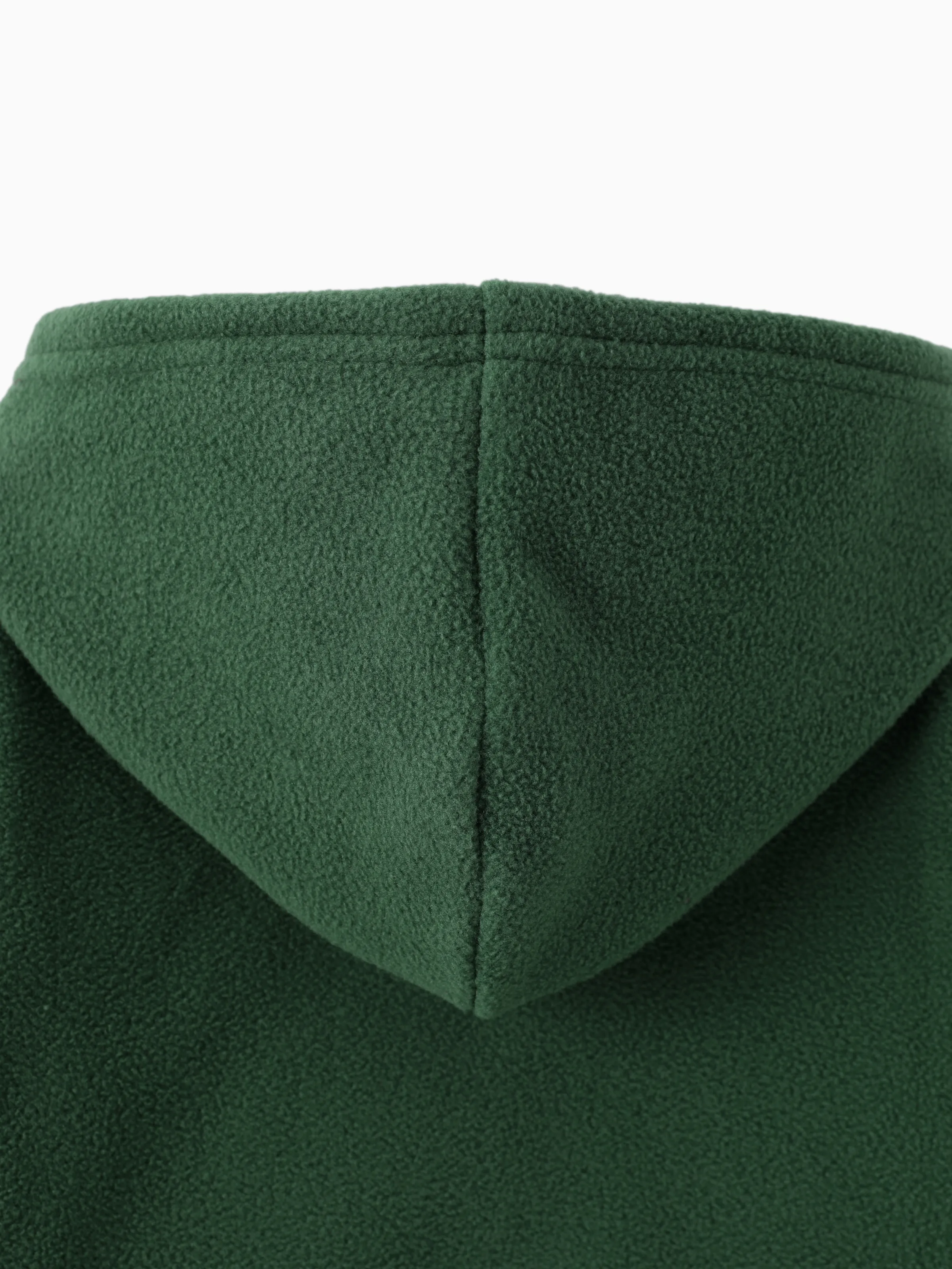 Star Wars Toddler Boy Grogu Polar fleece Diagonal-Pocket Hooded Sweatshirt Dark Green - Image 5