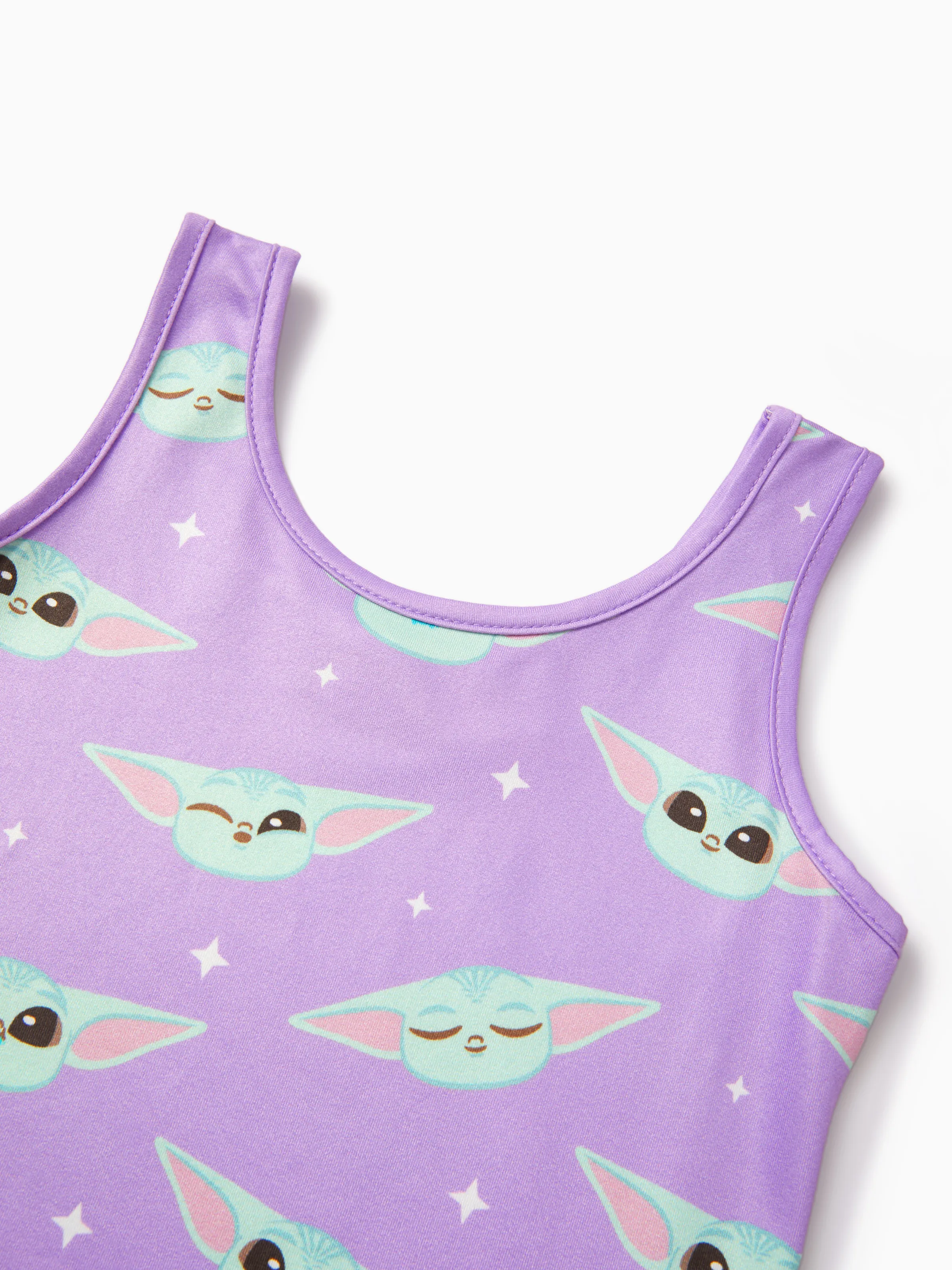 Star Wars Toddler/Kid Girl Grogu Allover Print Sleeveless Dress Purple - Image 4