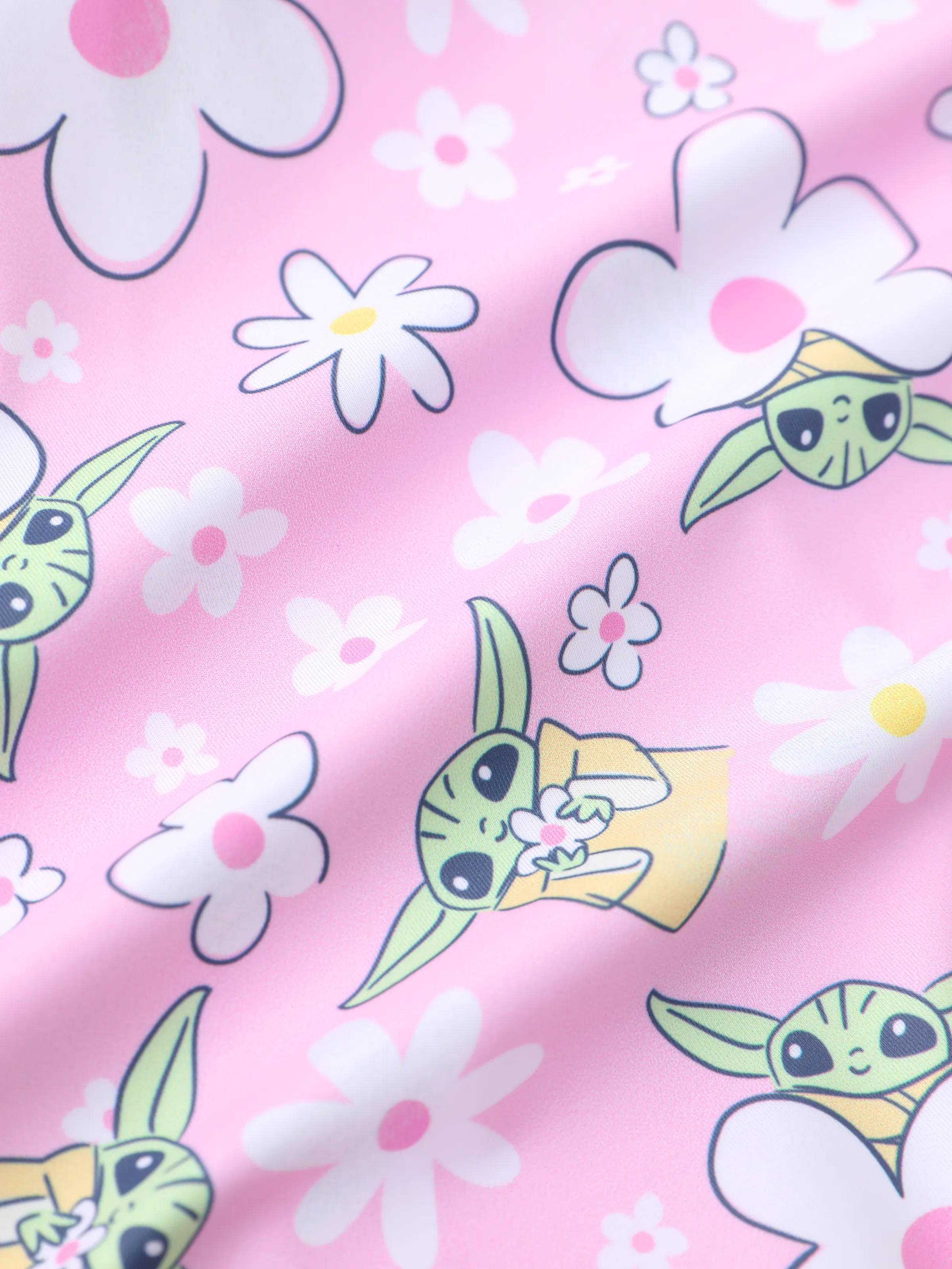 Star Wars Toddler/Kid Girl Grogu Allover Print Swimsuit Light Pink - Image 6