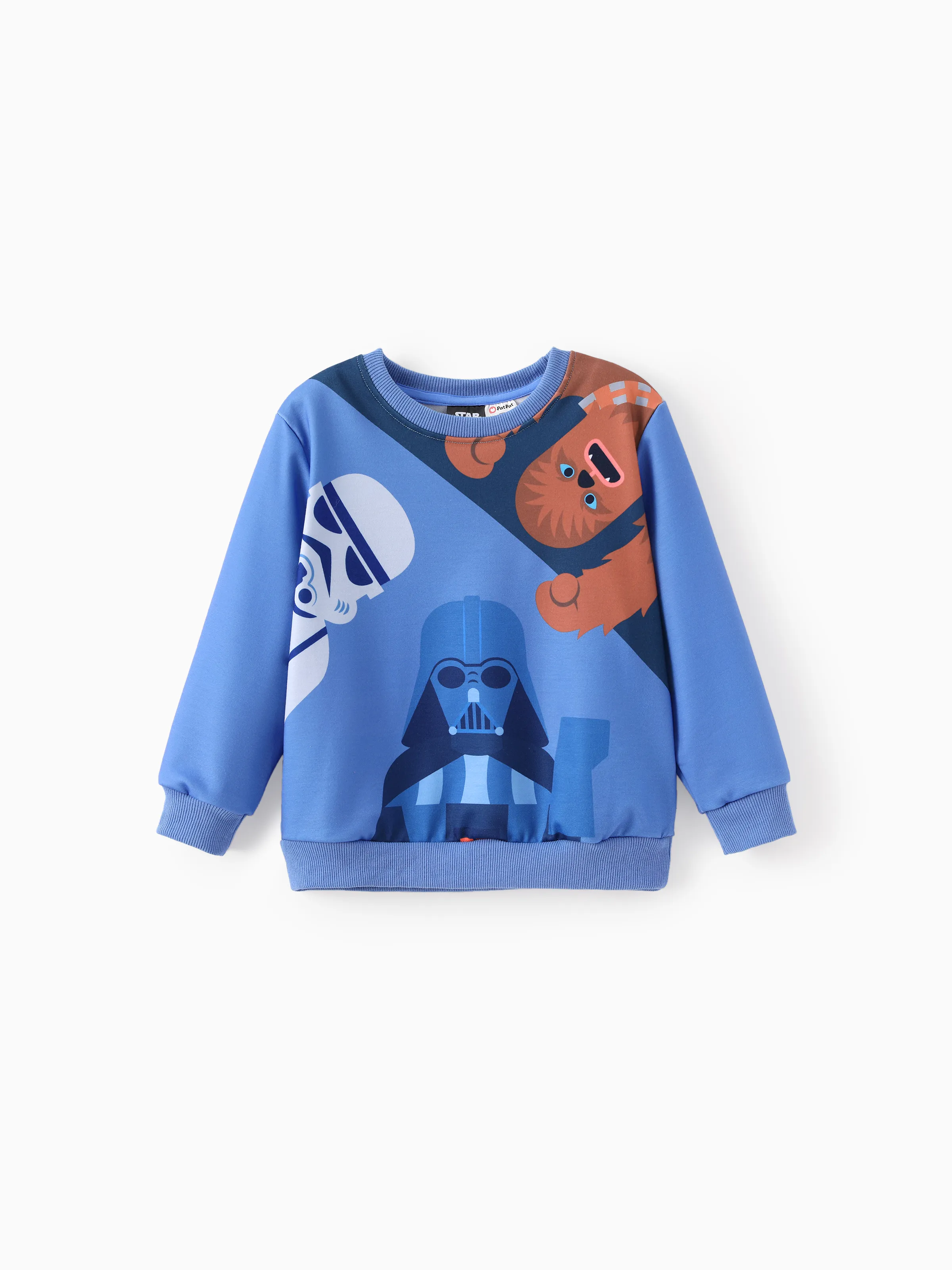 Star Wars Toddler/Kids Boy 2pcs Darth Vader Ribbed Cuffs Top and Pants Sets Blue - Image 3