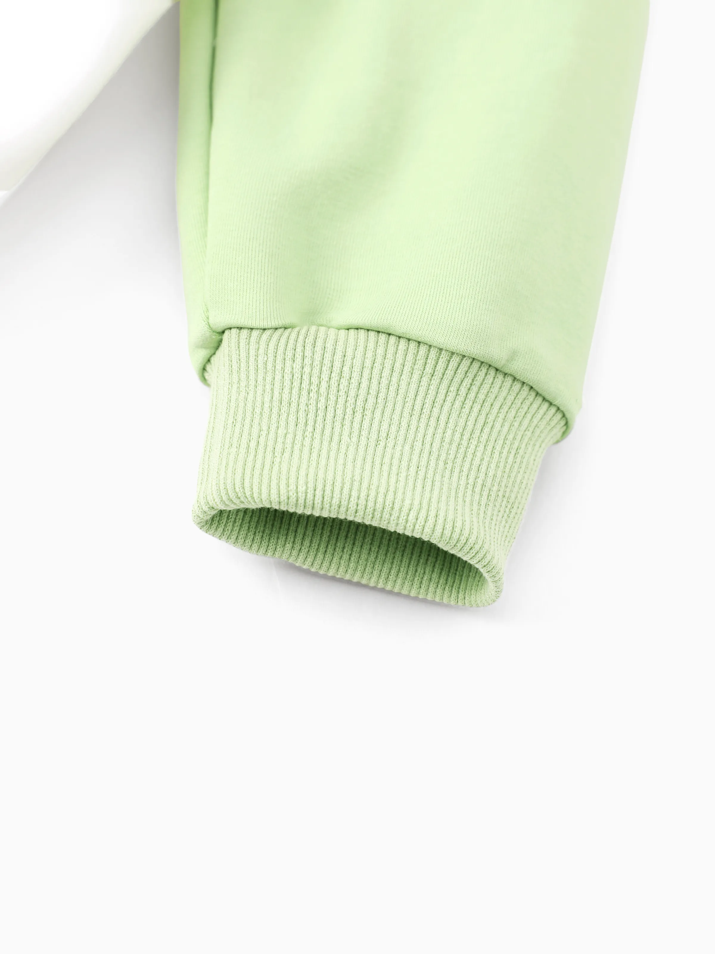 Star Wars Toddler/Kids Boy 2pcs Grogu Knit Fabric Hooded Set Light Green - Image 9
