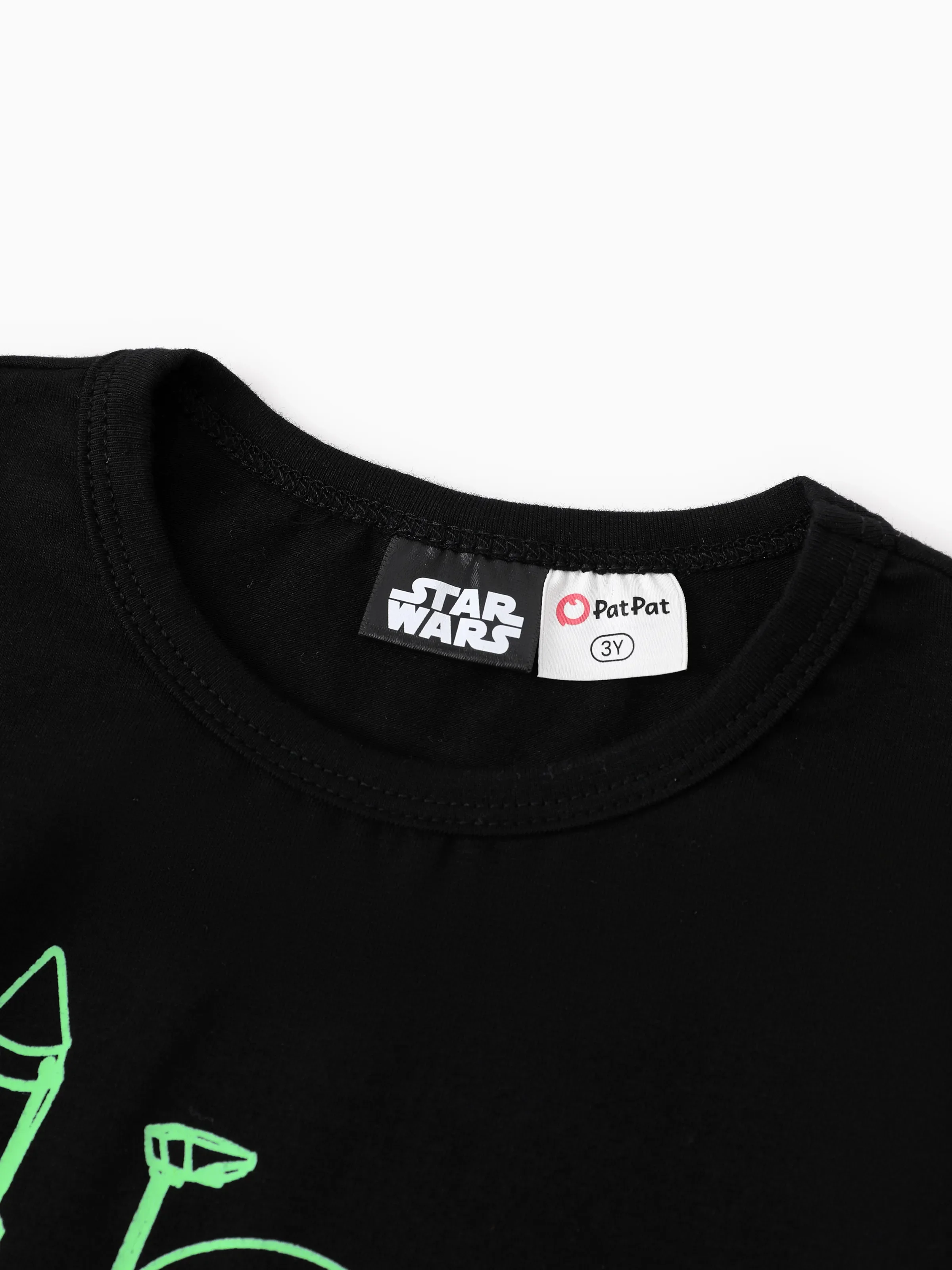 Star Wars Toddler/Kids Boy Boba Fett Graphic Glow in the Dark Cotton Longsleeves Top Black - Image 4