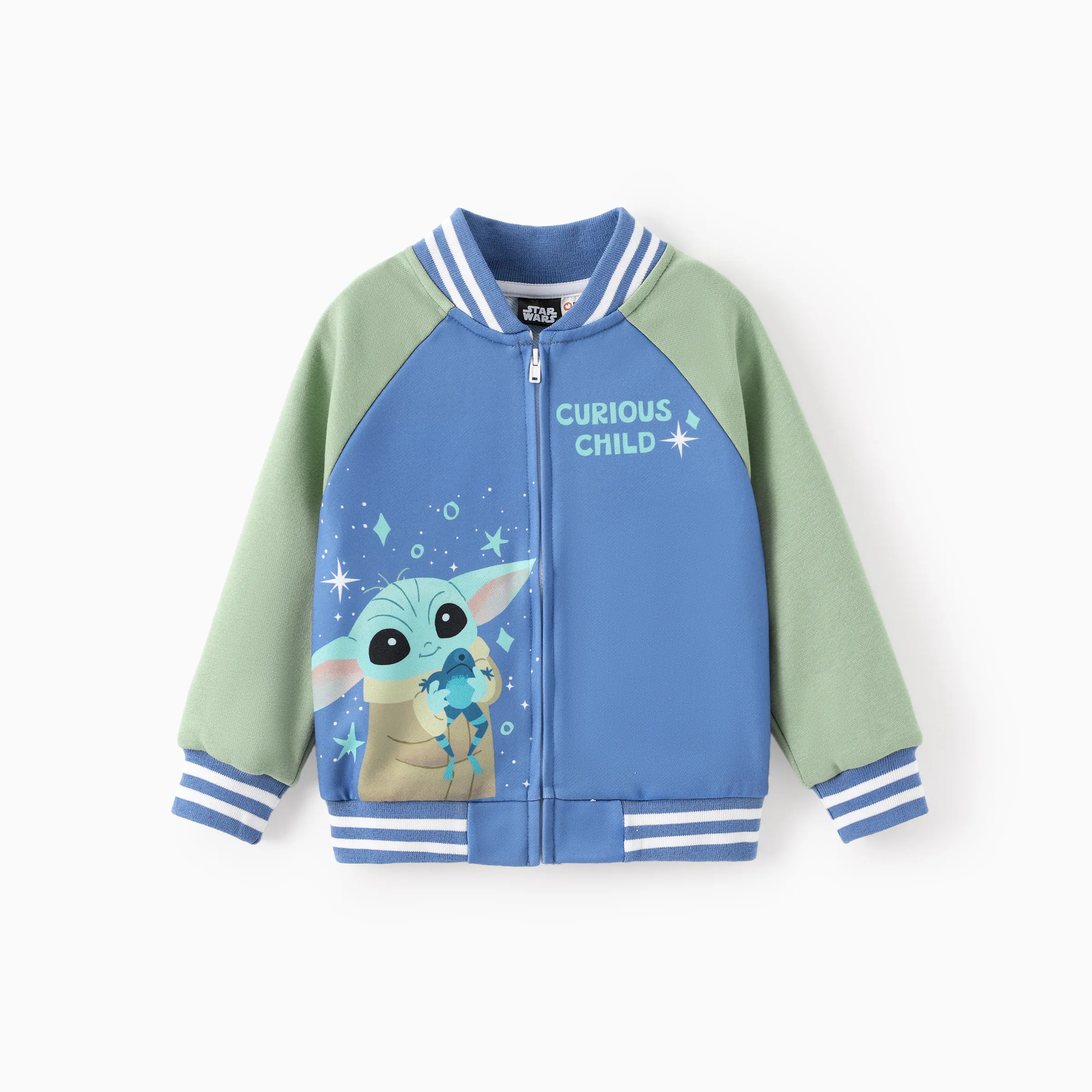 Star Wars Toddler/Kids Boy Darth Vader Childlike Character Graphic Colorblock Bomber Jacket Blue - Image 10