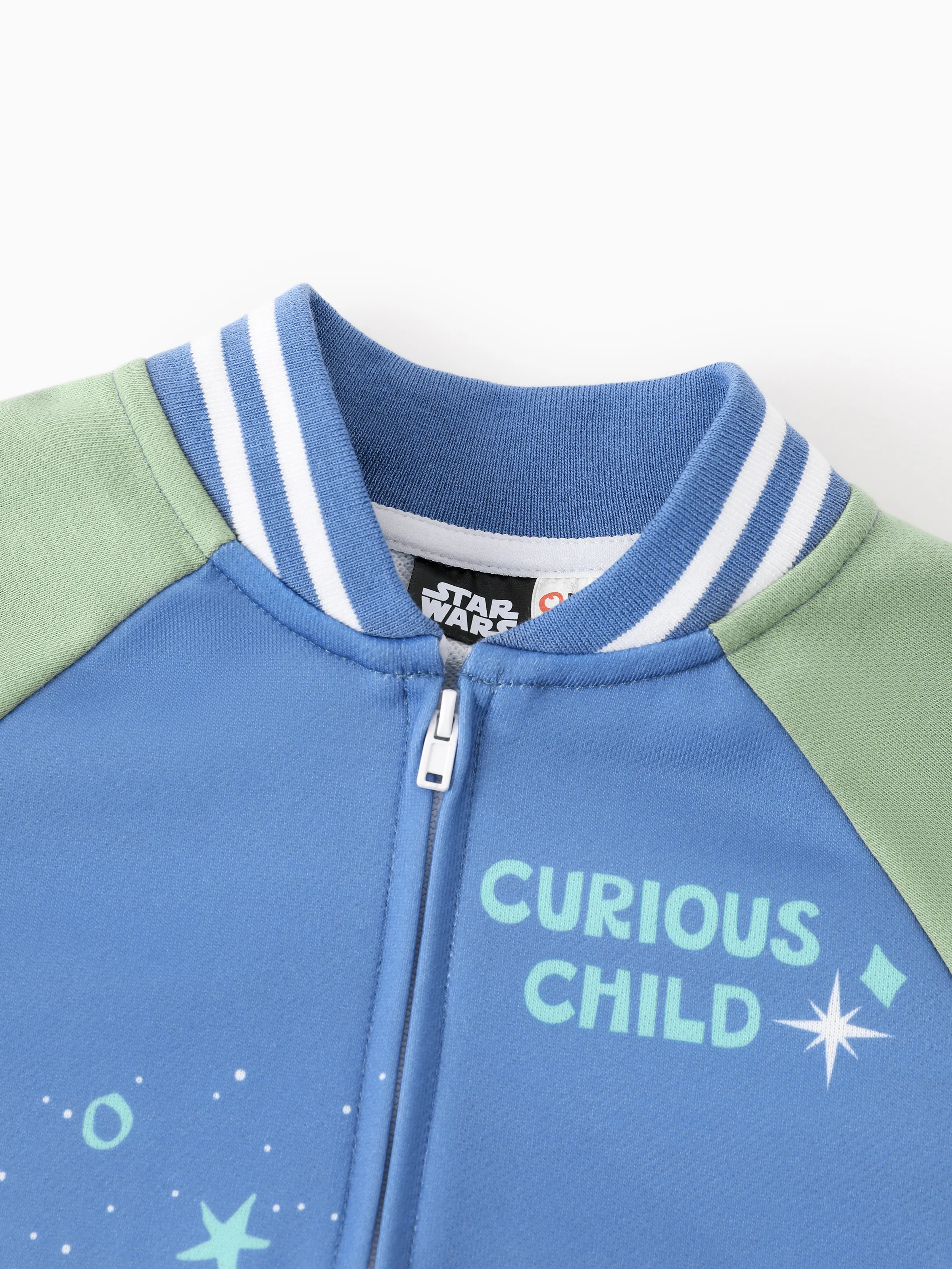 Star Wars Toddler/Kids Boy Darth Vader Childlike Character Graphic Colorblock Bomber Jacket Blue - Image 4