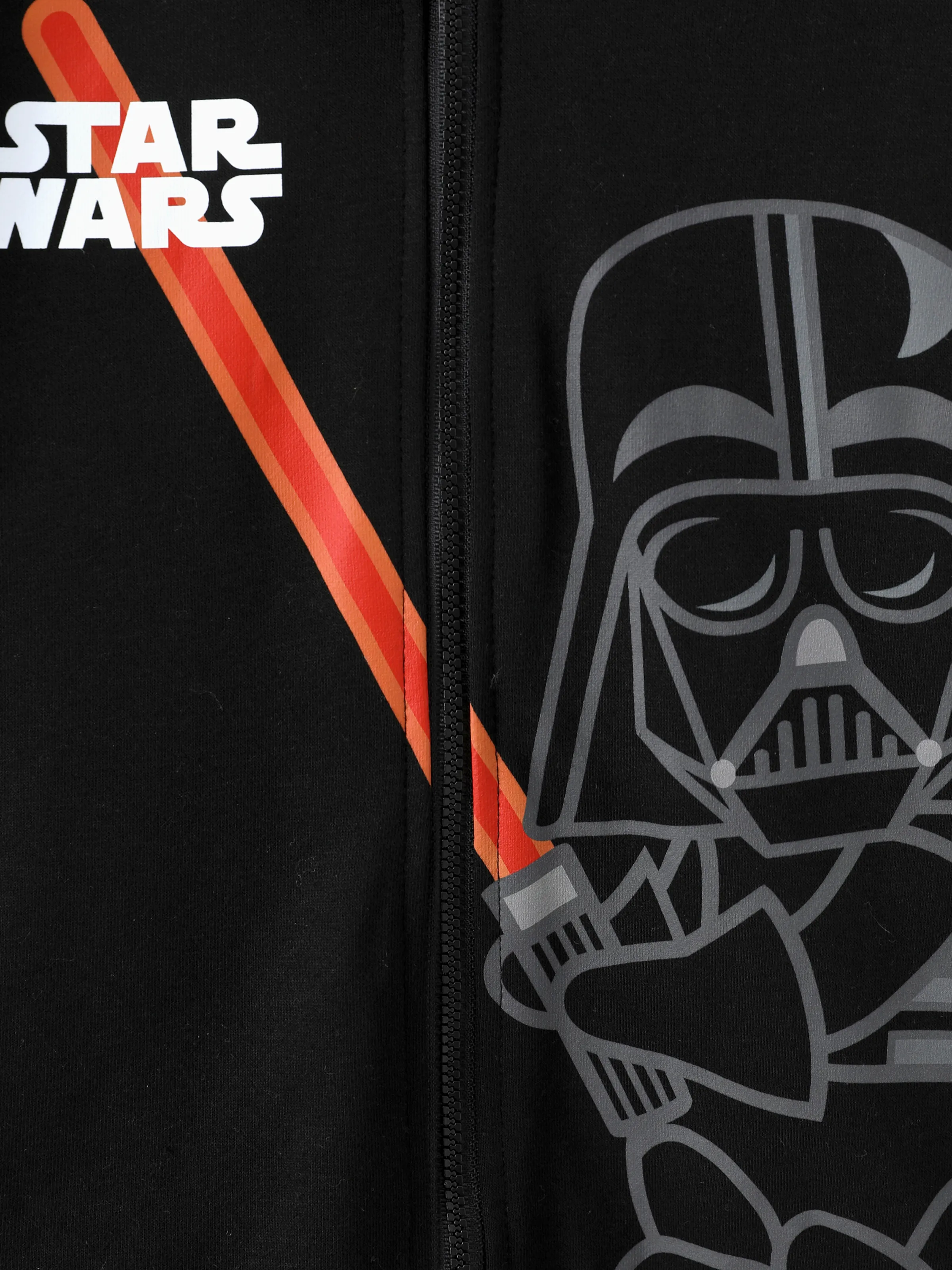 Star Wars Toddler/Kids Boy Grogu Knit Fabric Zip-up Hoodie Jacket Black - Image 2