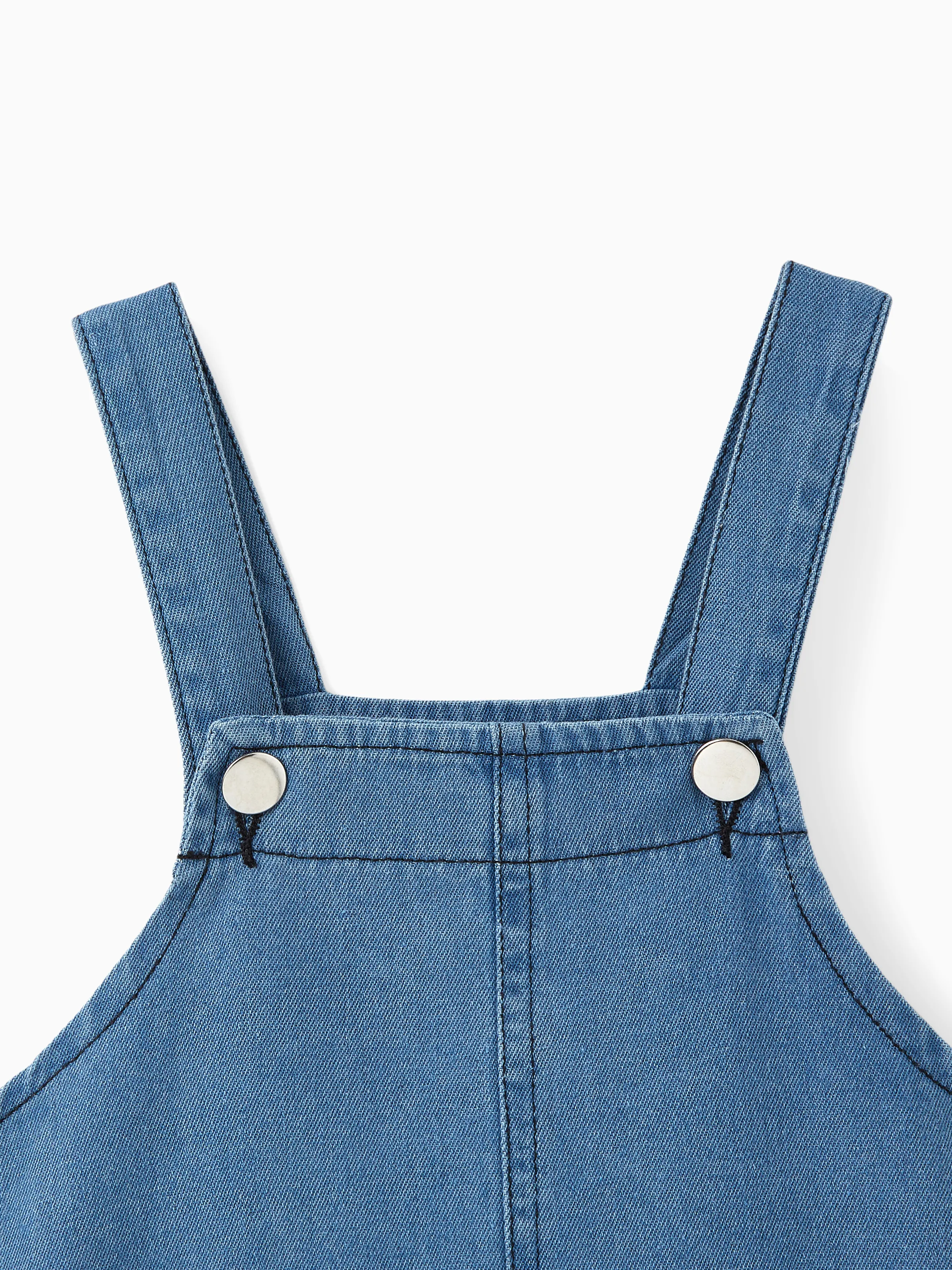 Sweet 2pcs Toddler Girl Dress Set with Ruffle Edge and Cute Rabbit Print DENIMBLUE - Image 9