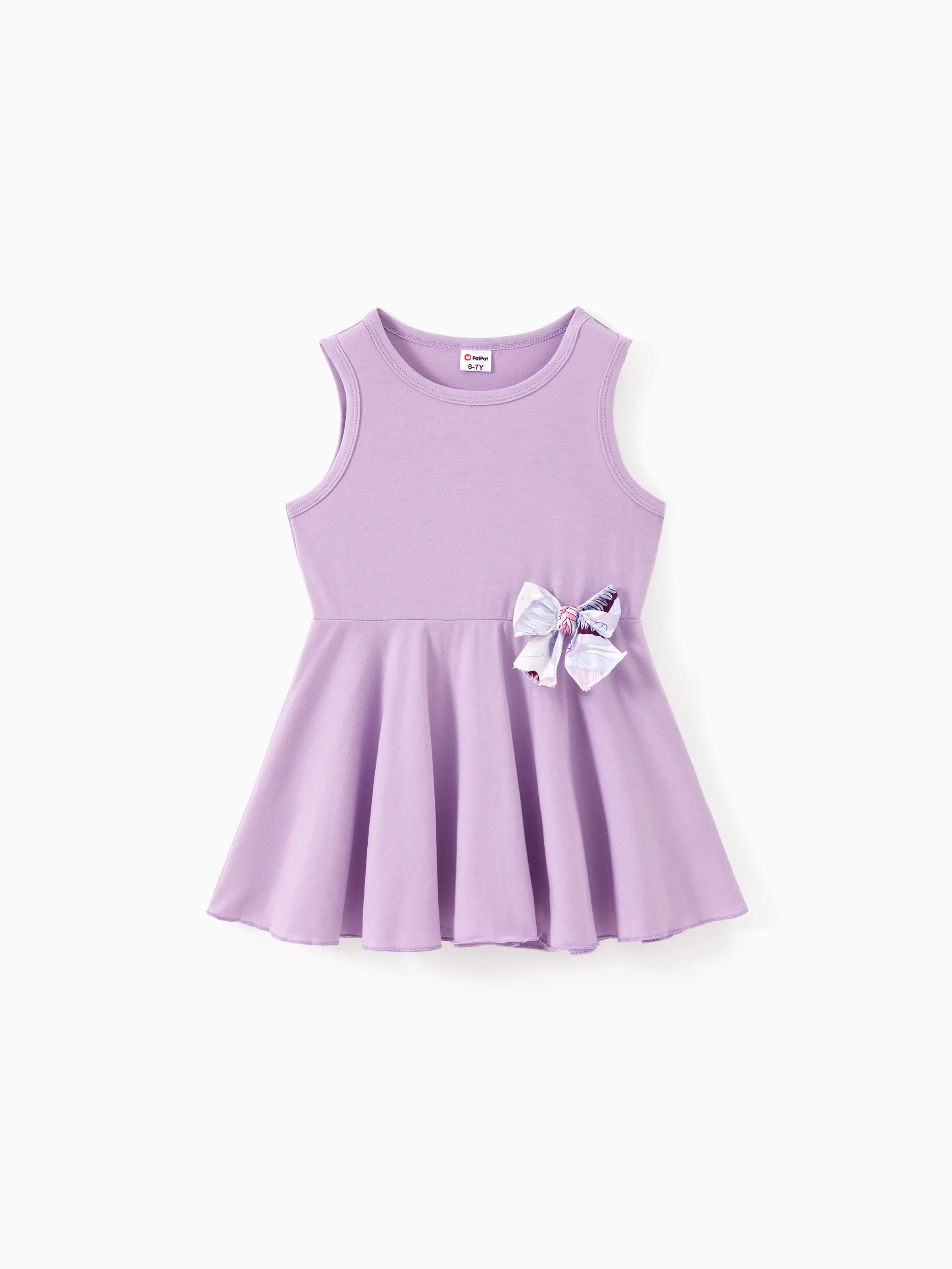 Toddler/Kid Girl 2pcs Tunie Top and Leggings Set Purple - Image 3