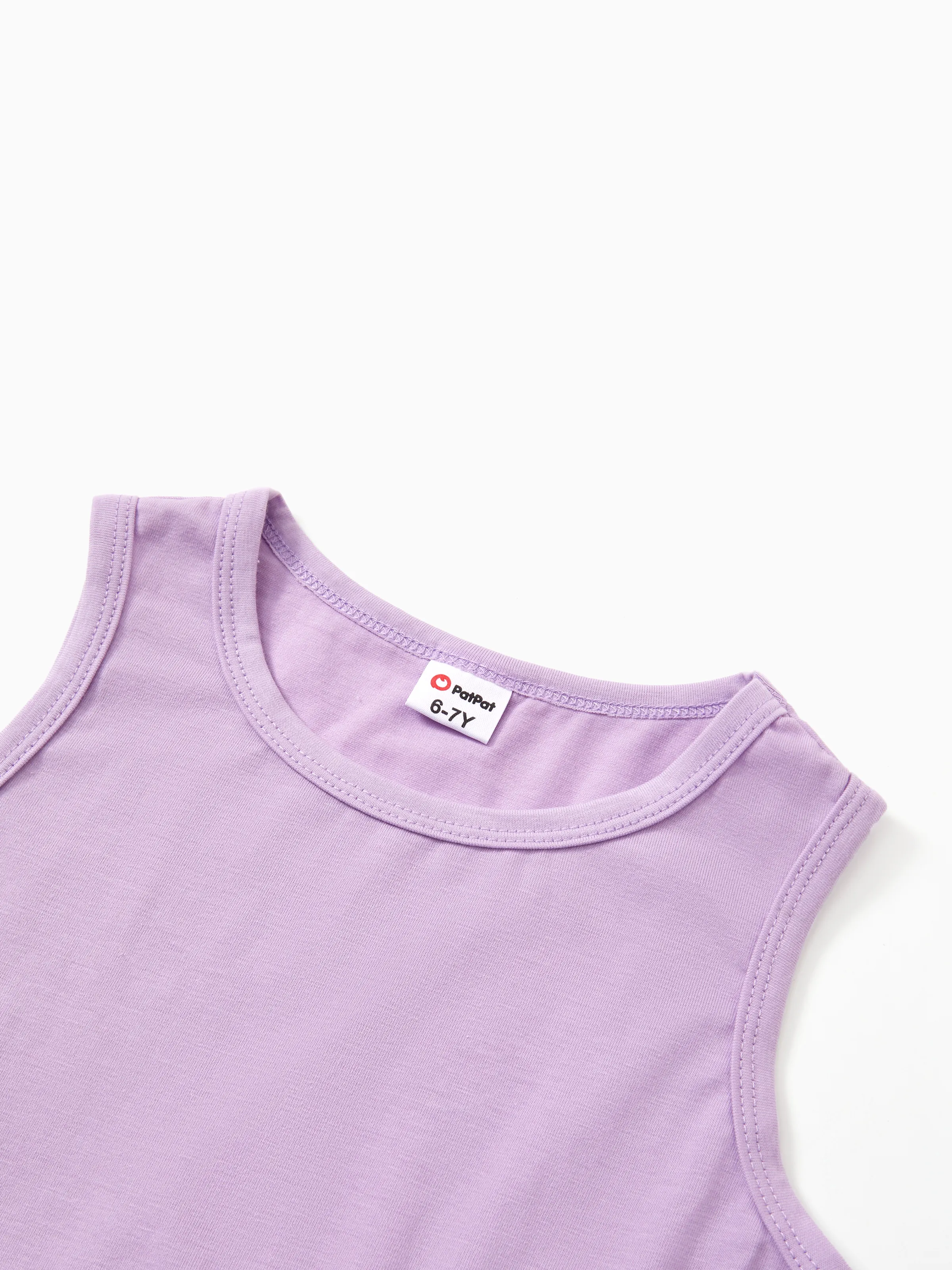 Toddler/Kid Girl 2pcs Tunie Top and Leggings Set Purple - Image 5
