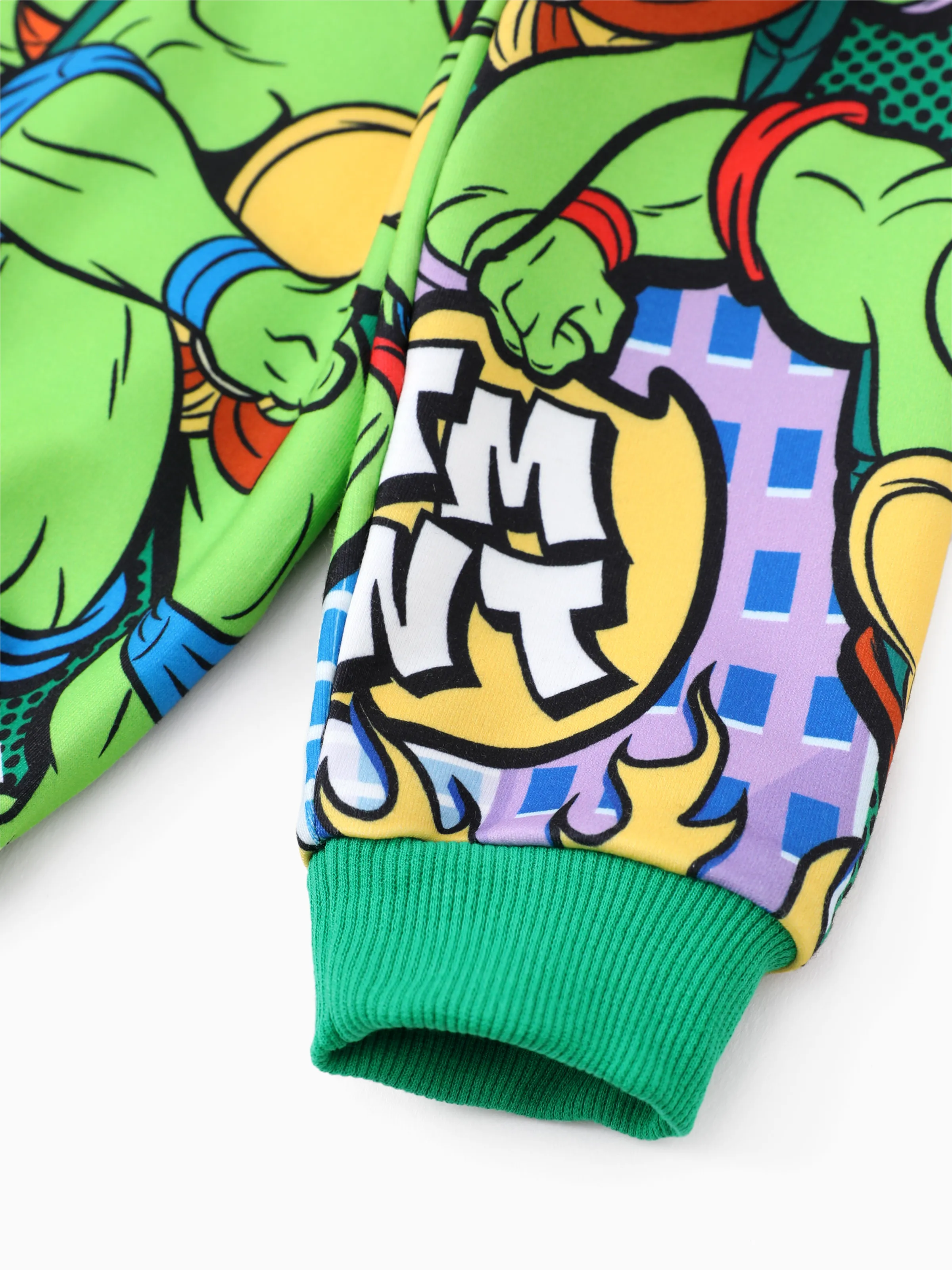 Teenage Mutant Ninja Turtle KID/Toddler Boys 1pc TMNT Character Print Long-sleeve Sweatshirt Green - Image 4