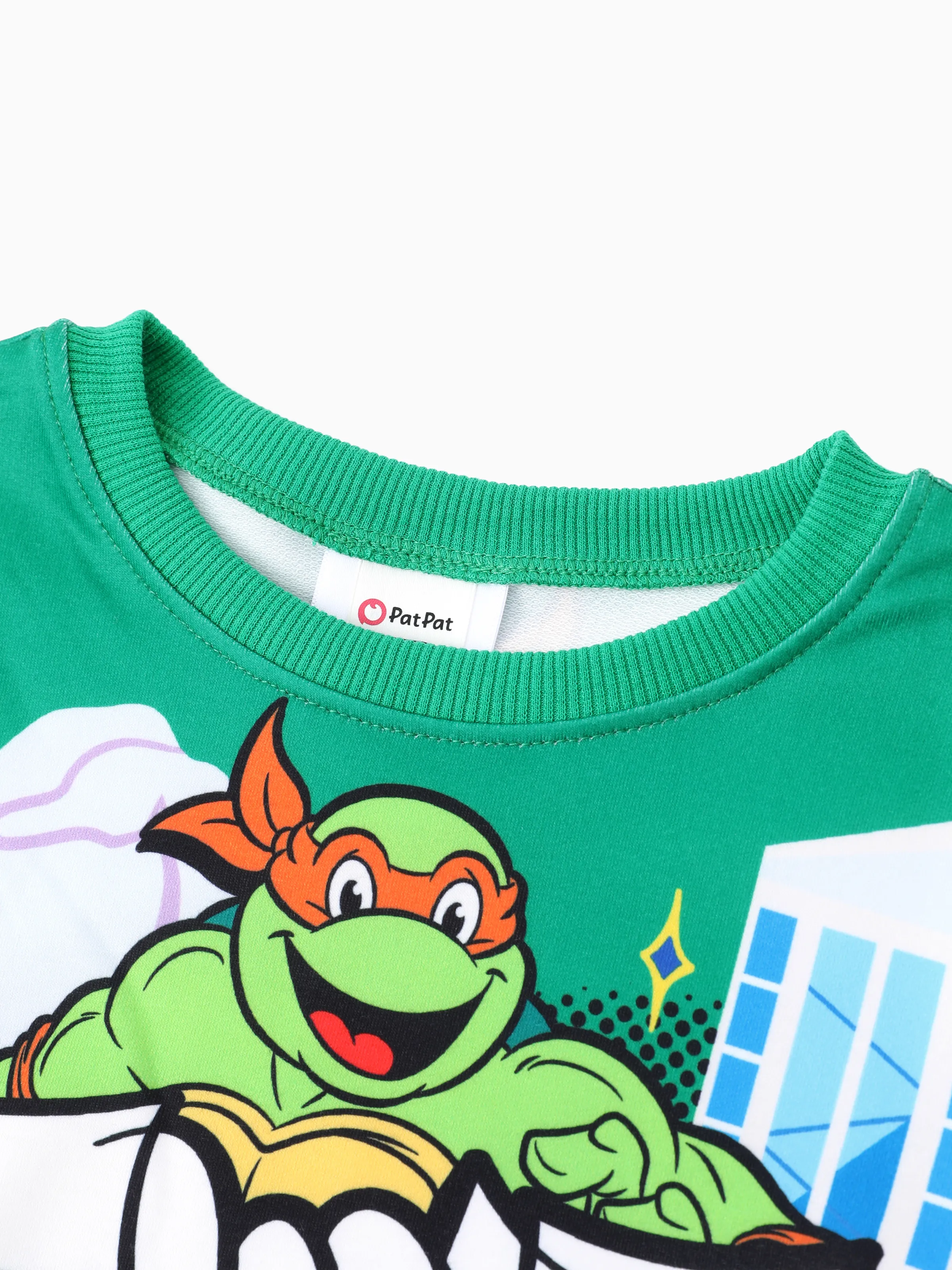 Teenage Mutant Ninja Turtle KID/Toddler Boys 1pc TMNT Character Print Long-sleeve Sweatshirt Green - Image 5