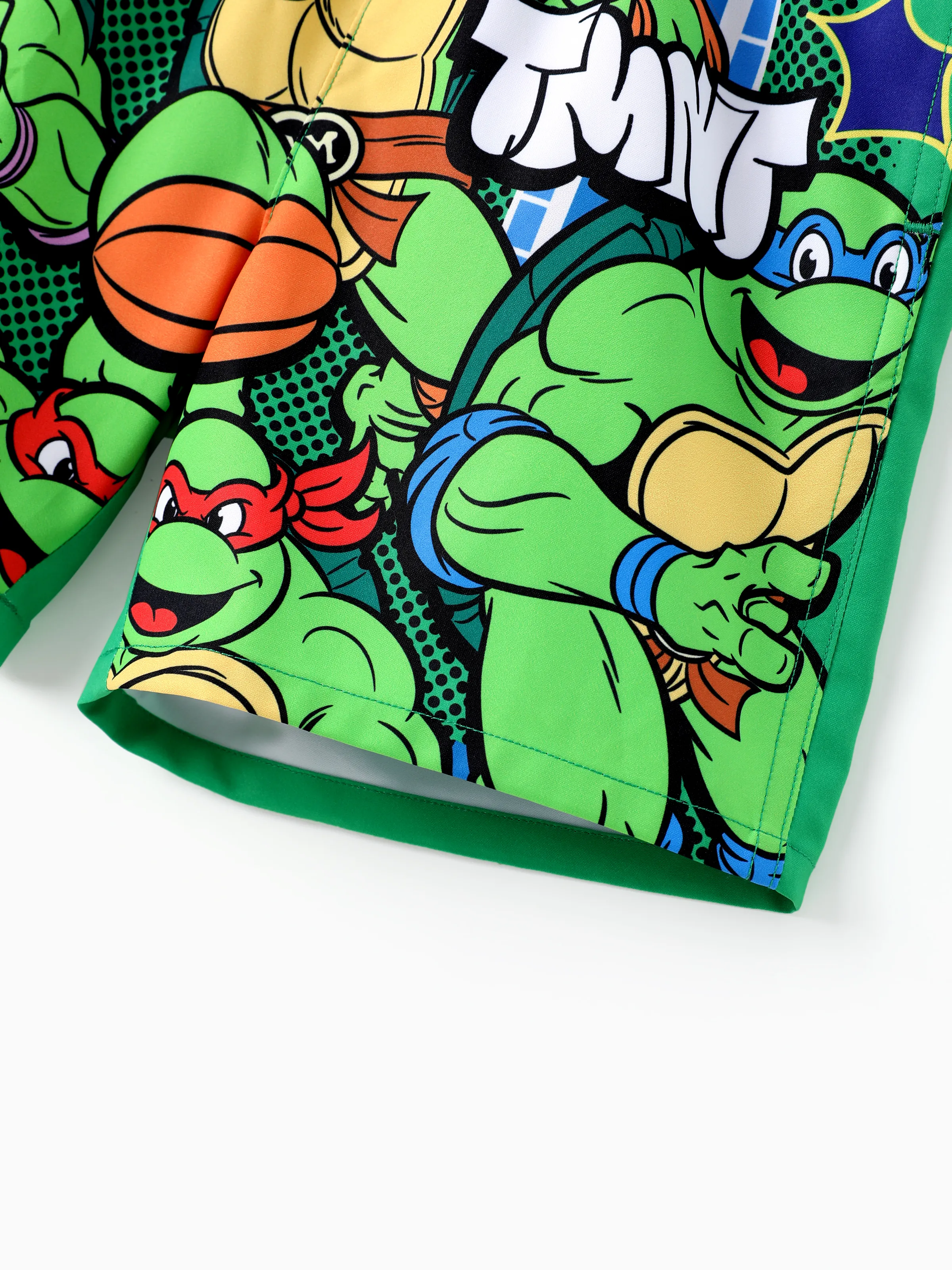 Teenage Mutant Ninja Turtle Toddler/Kid Boy Character Print Sunproof UPF50+ Swimming Trunks Green - Image 6