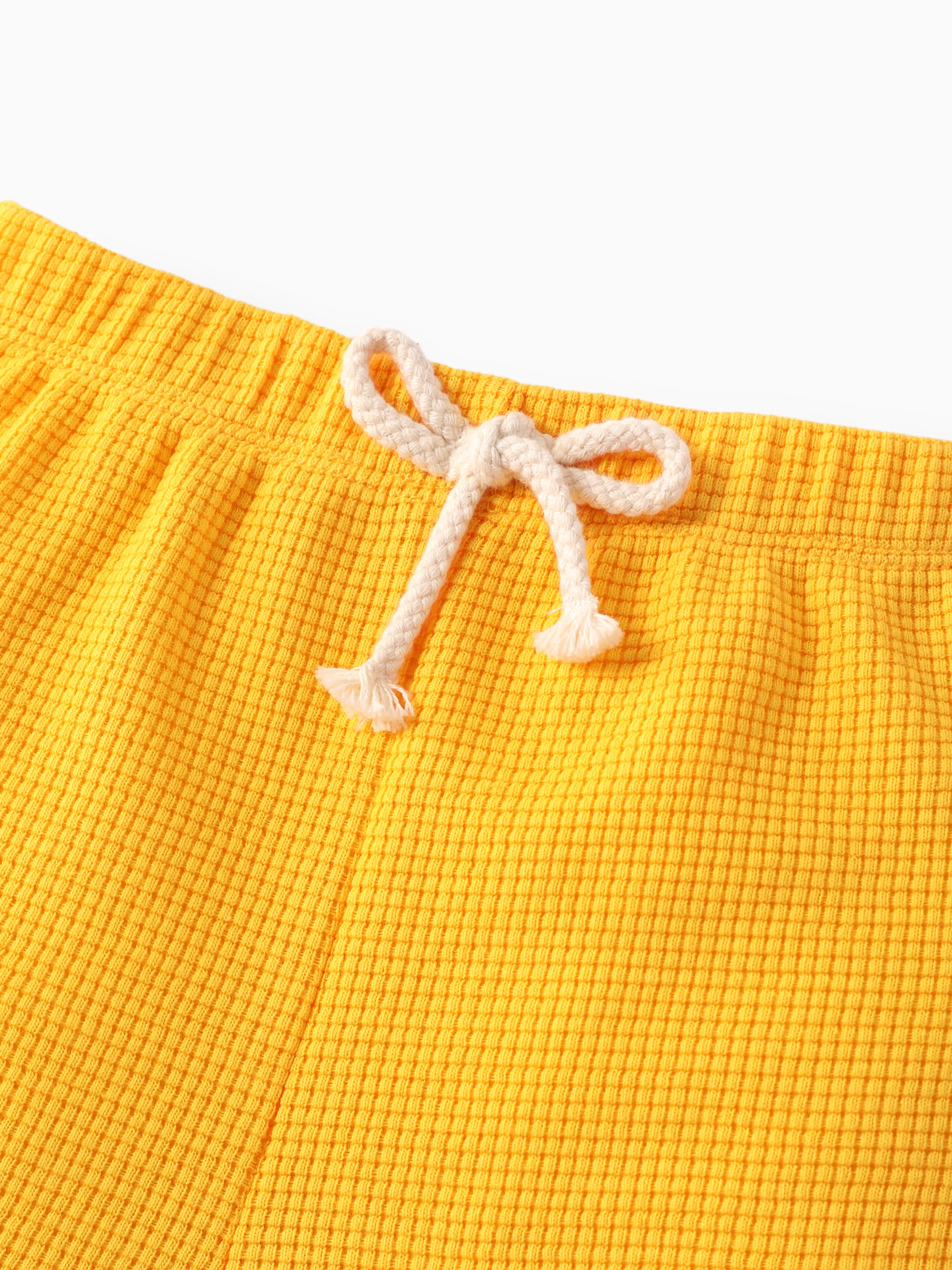 Toddler Boy 2pcs Dino Print Tank Top and Shorts Set Yellow - Image 7