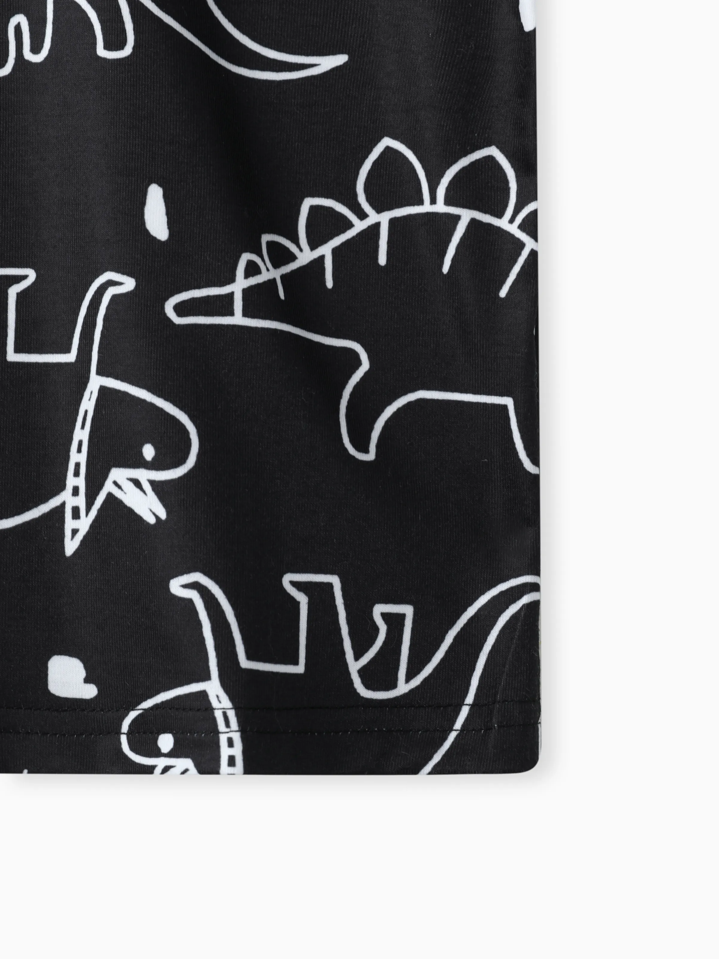 Toddler Boy Animal Dinosaur Print Short-sleeve Tee Black - Image 3