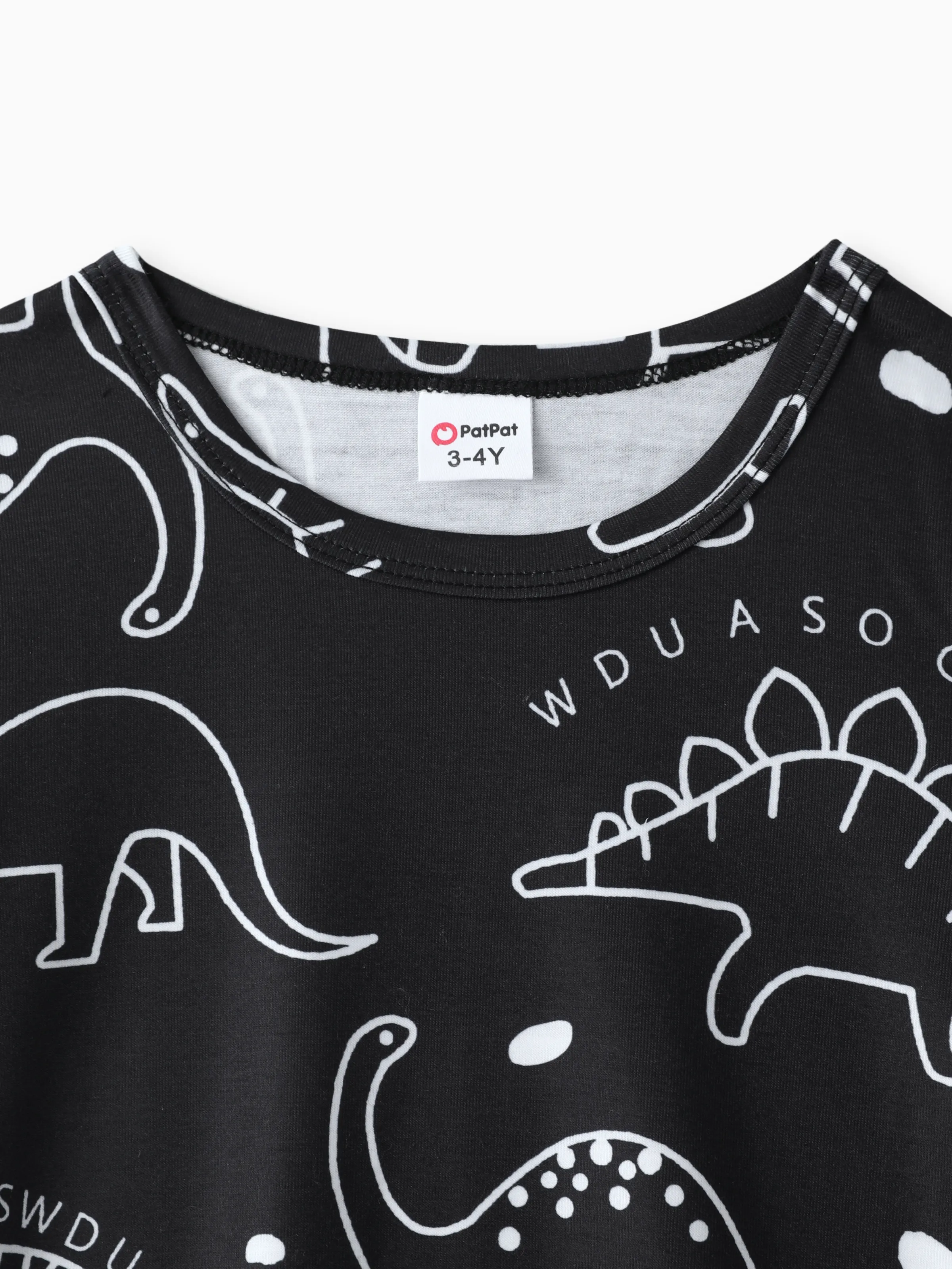 Toddler Boy Animal Dinosaur Print Short-sleeve Tee Black - Image 5