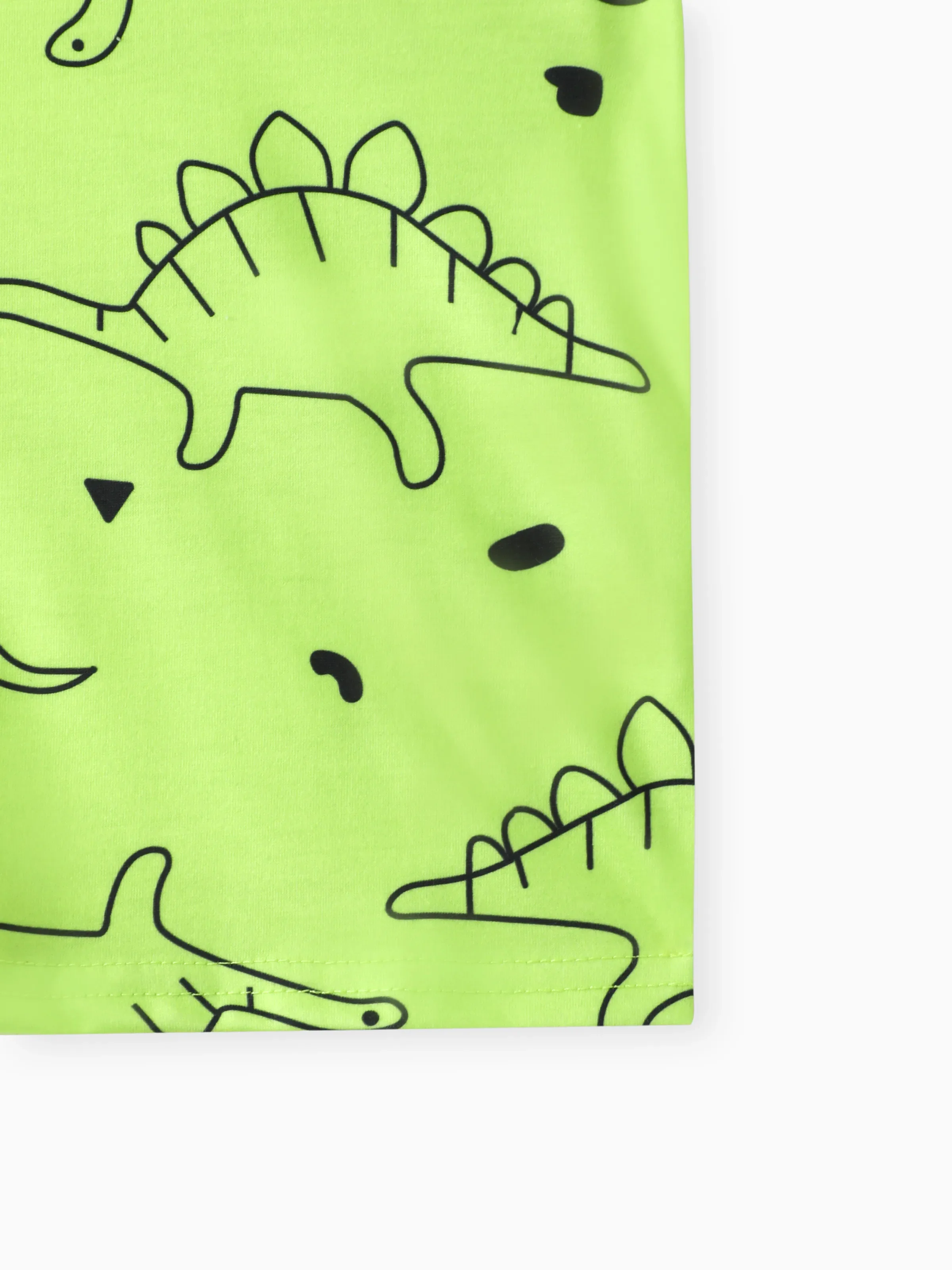 Toddler Boy Animal Dinosaur Print Short-sleeve Tee LemonGreen - Image 5