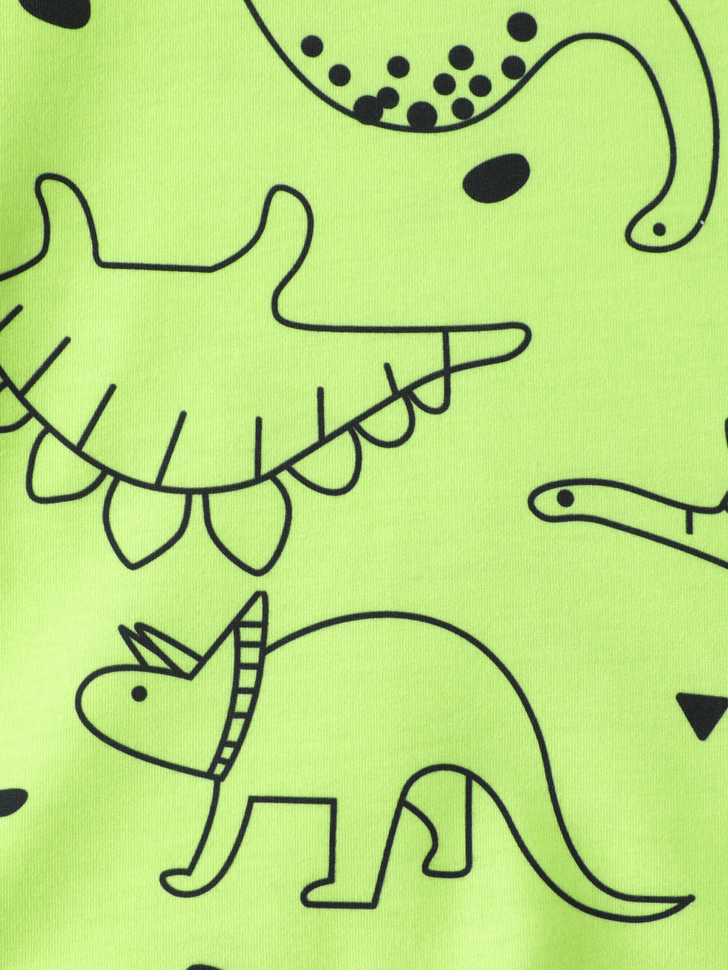 Toddler Boy Animal Dinosaur Print Short-sleeve Tee LemonGreen - Image 6