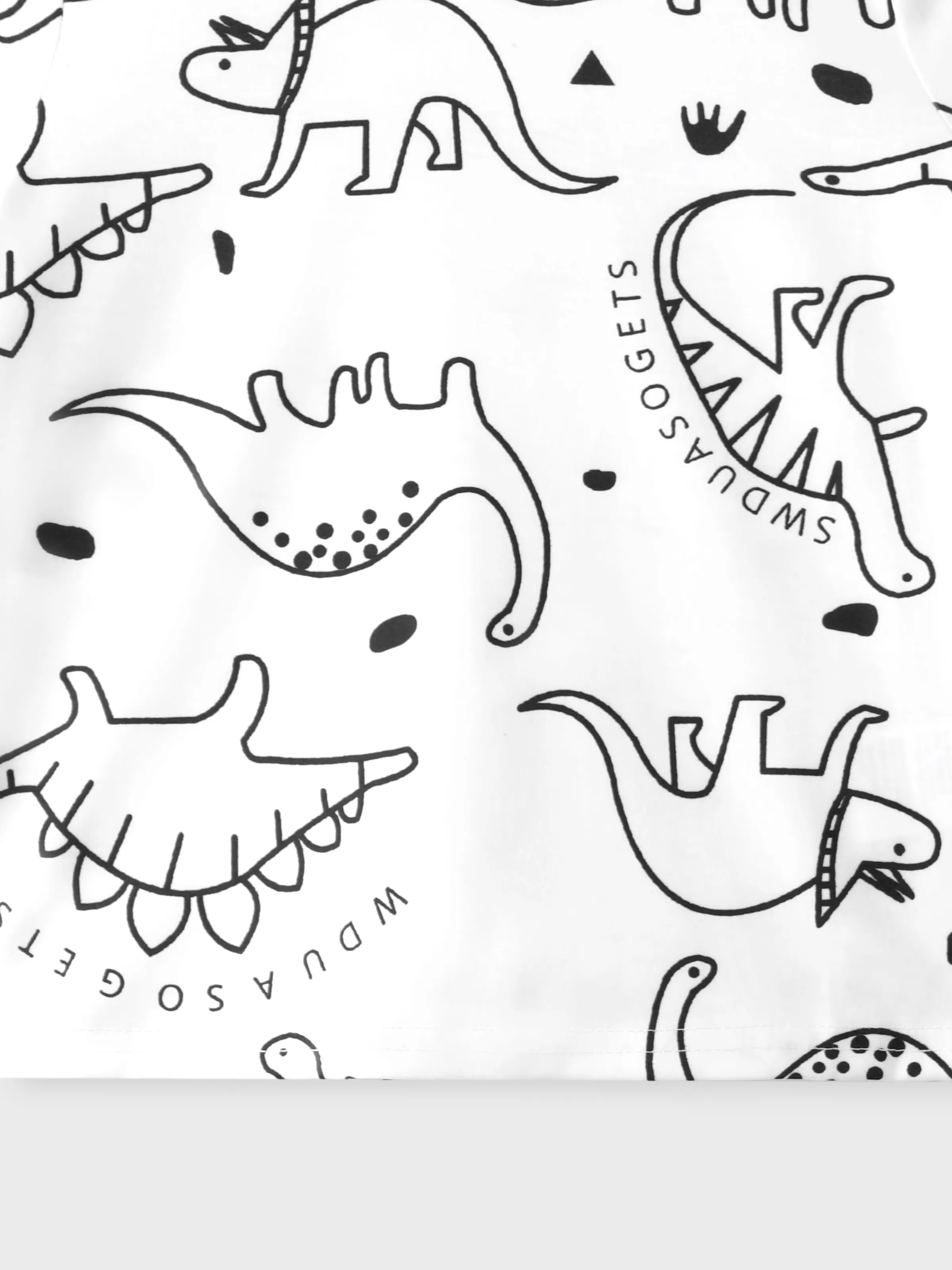 Toddler Boy Animal Dinosaur Print Short-sleeve Tee White - Image 5